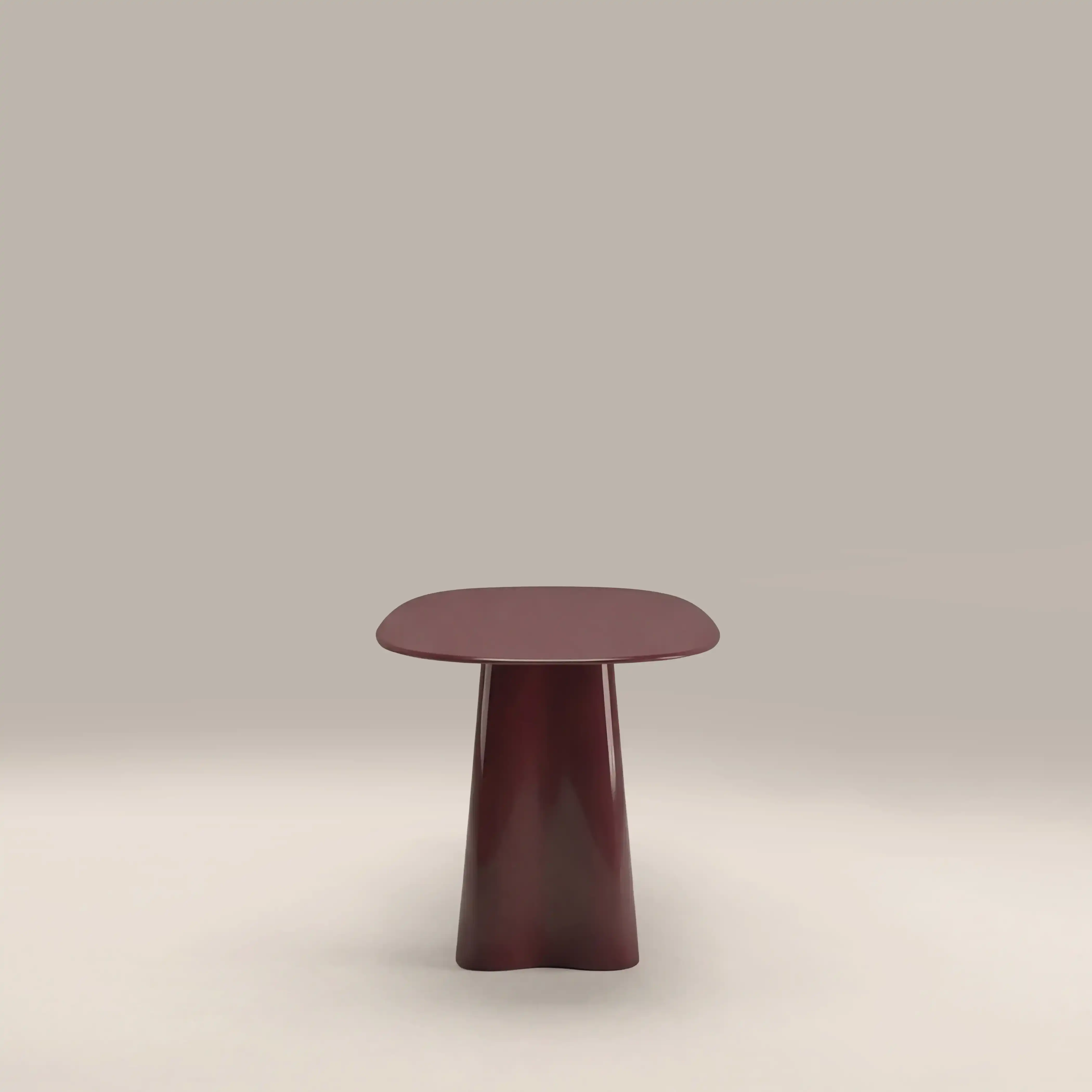 Hadley 8 Seat Oval Dining Table | Cherry Red Sandblasted Glass & High Gloss Cherry Red - Image 4