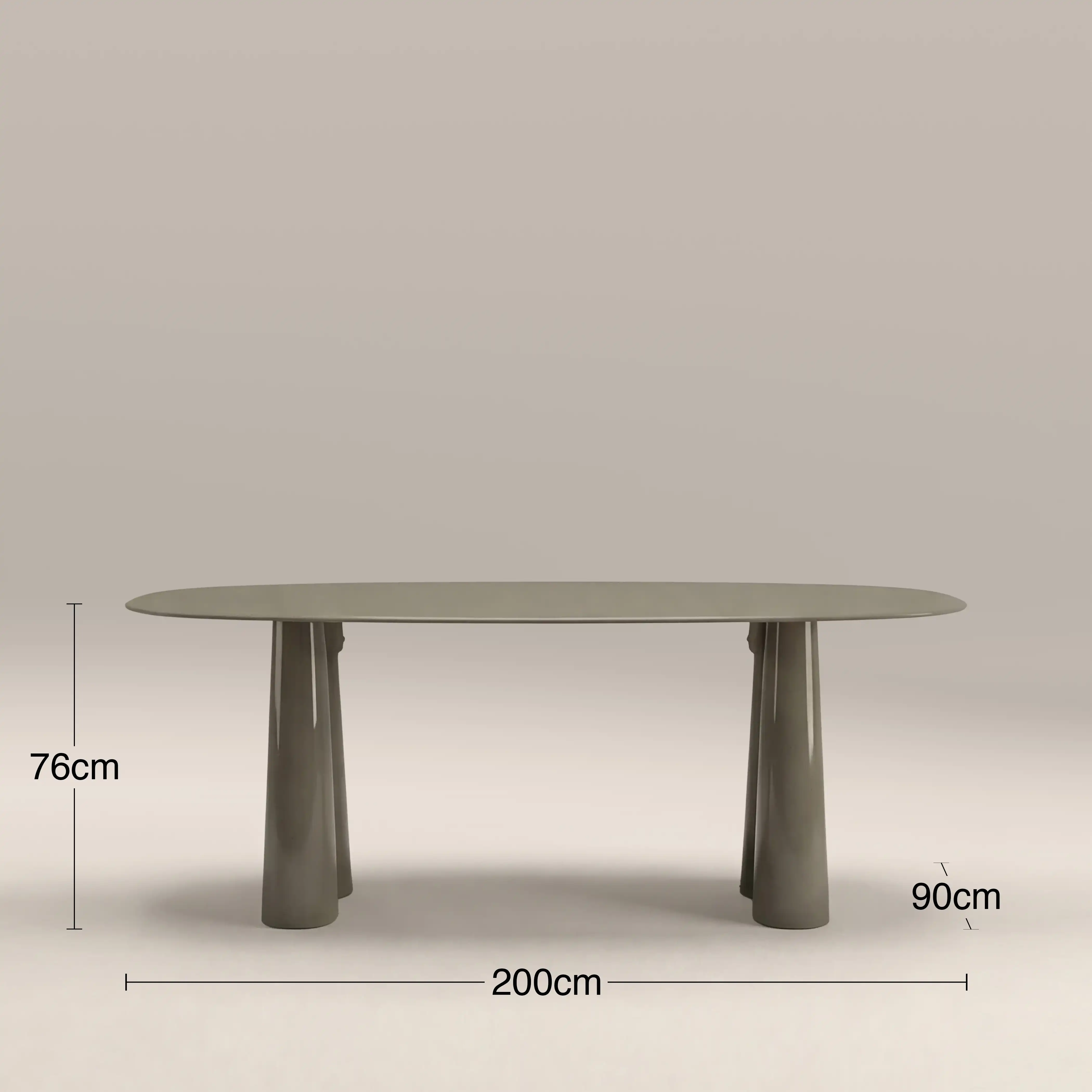 Hadley 8 Seat Oval Dining Table | Sage Green Sandblasted Glass & High Gloss Sage Green - Image 6