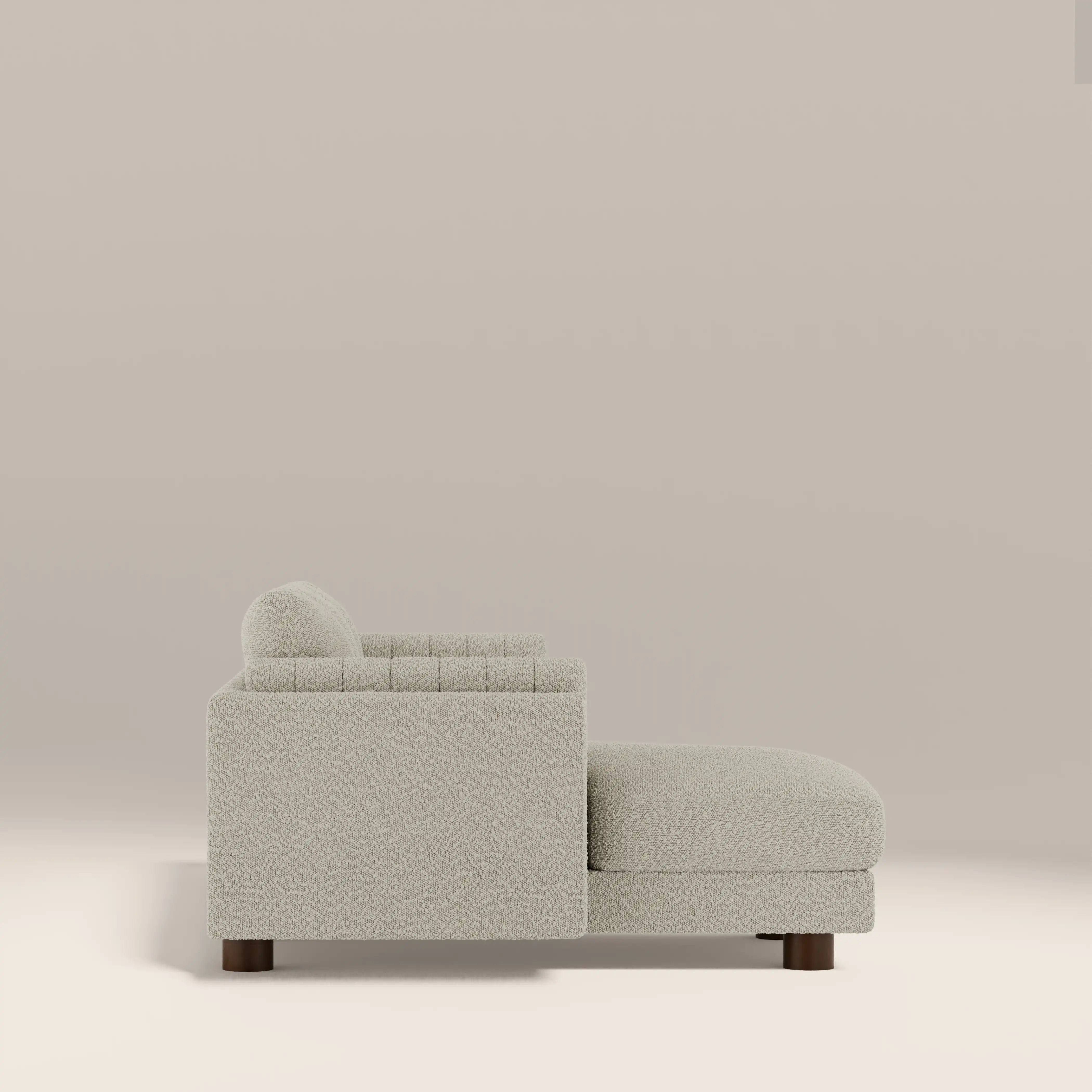 Halton Left Hand Chaise Sofa | Speckled Stone Sustainable Boucle - Image 5
