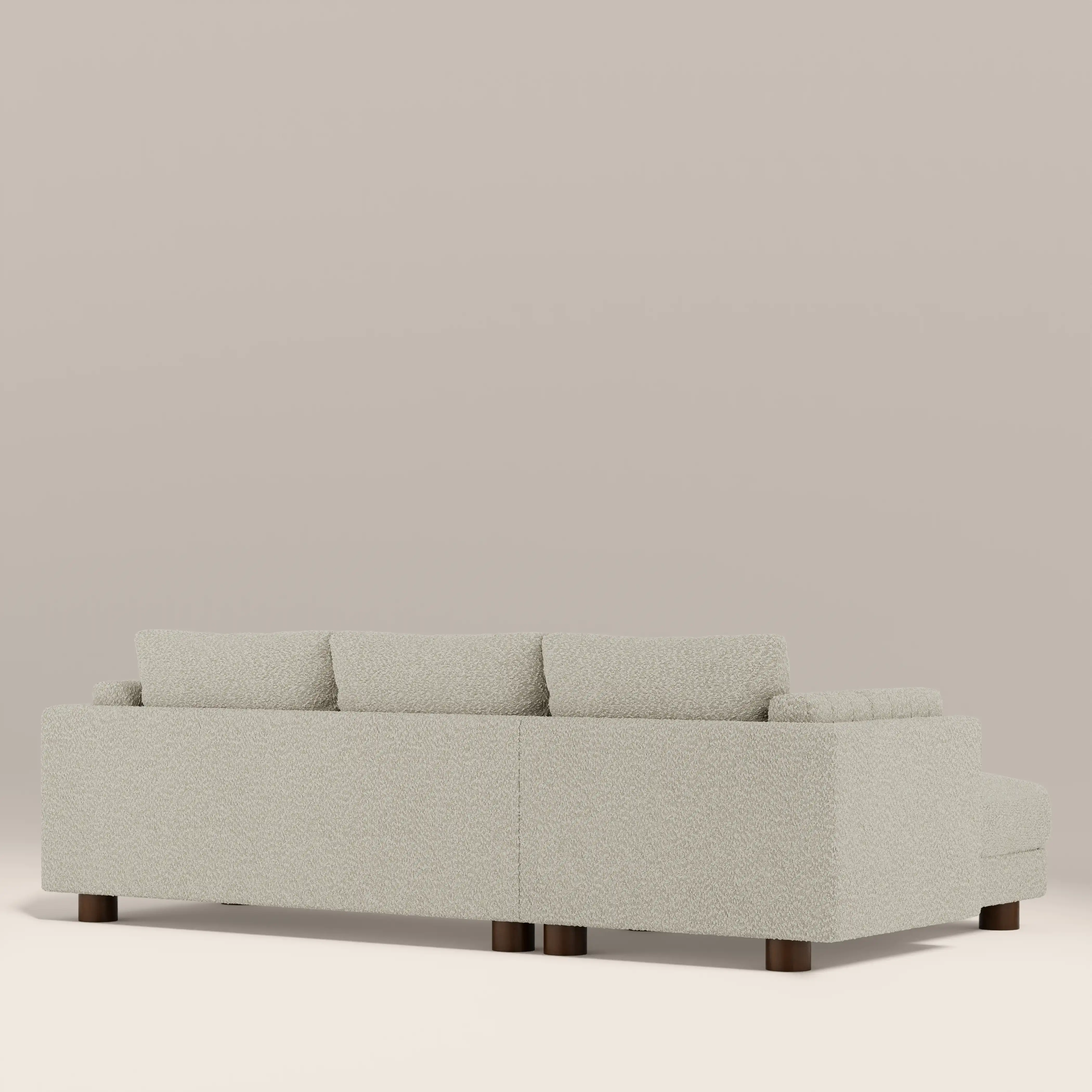 Halton Left Hand Chaise Sofa | Speckled Stone Sustainable Boucle - Image 6