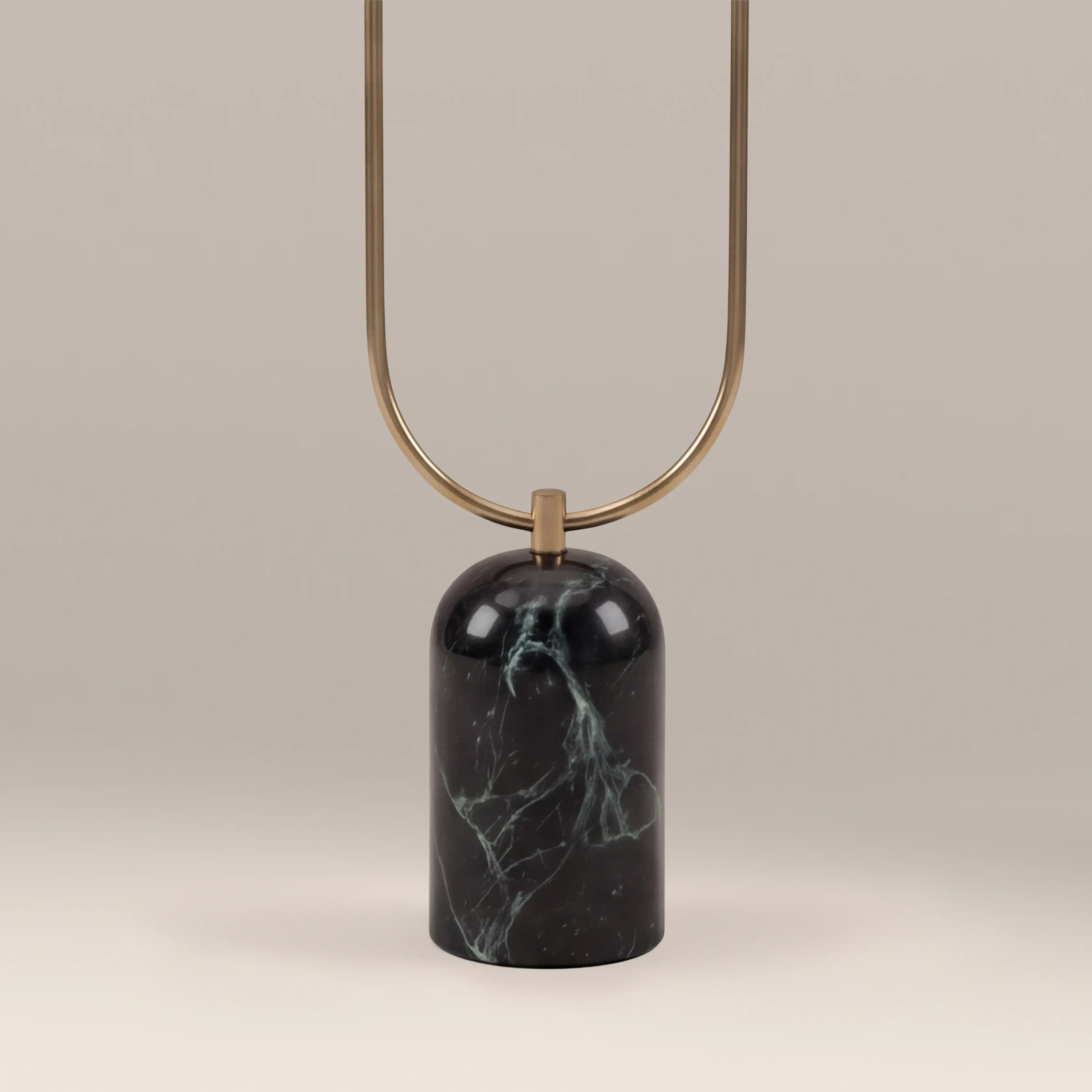 houseof 2 Light Curve Floor Lamp | Olive Green Marble - Image 4