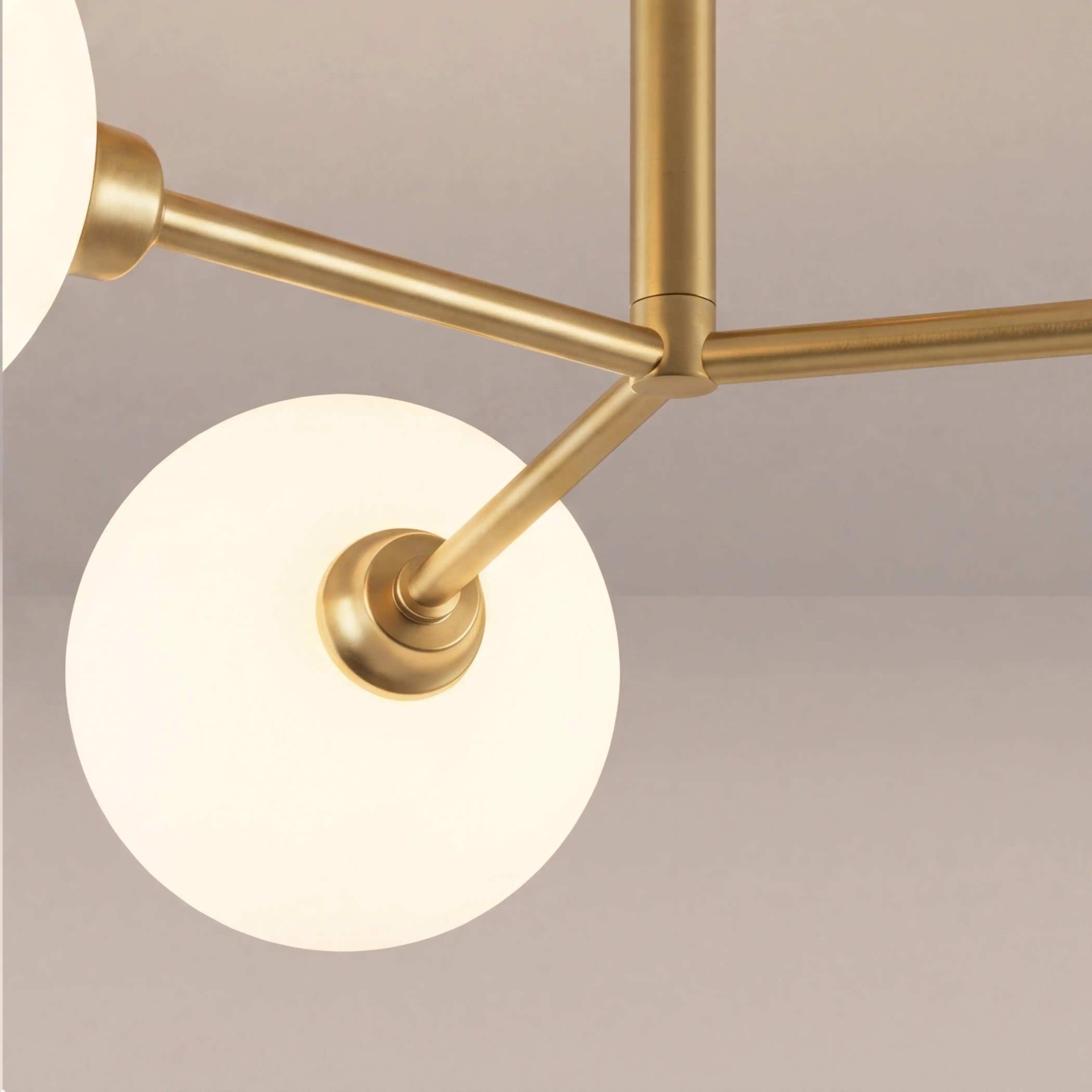 houseof 3 Light Flush Ceiling Light | Brass - Image 4
