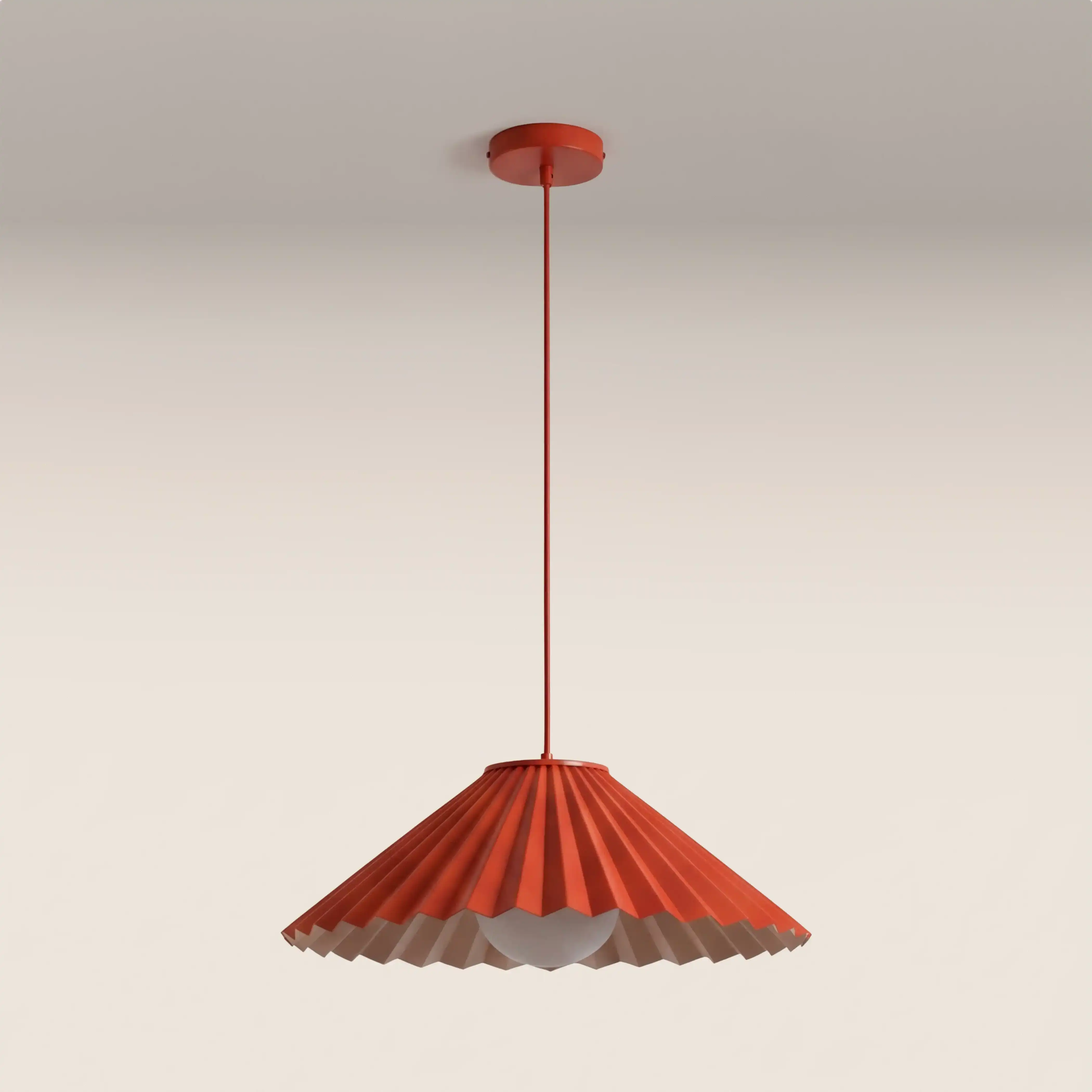 houseof Pleat Ceiling Light | Red