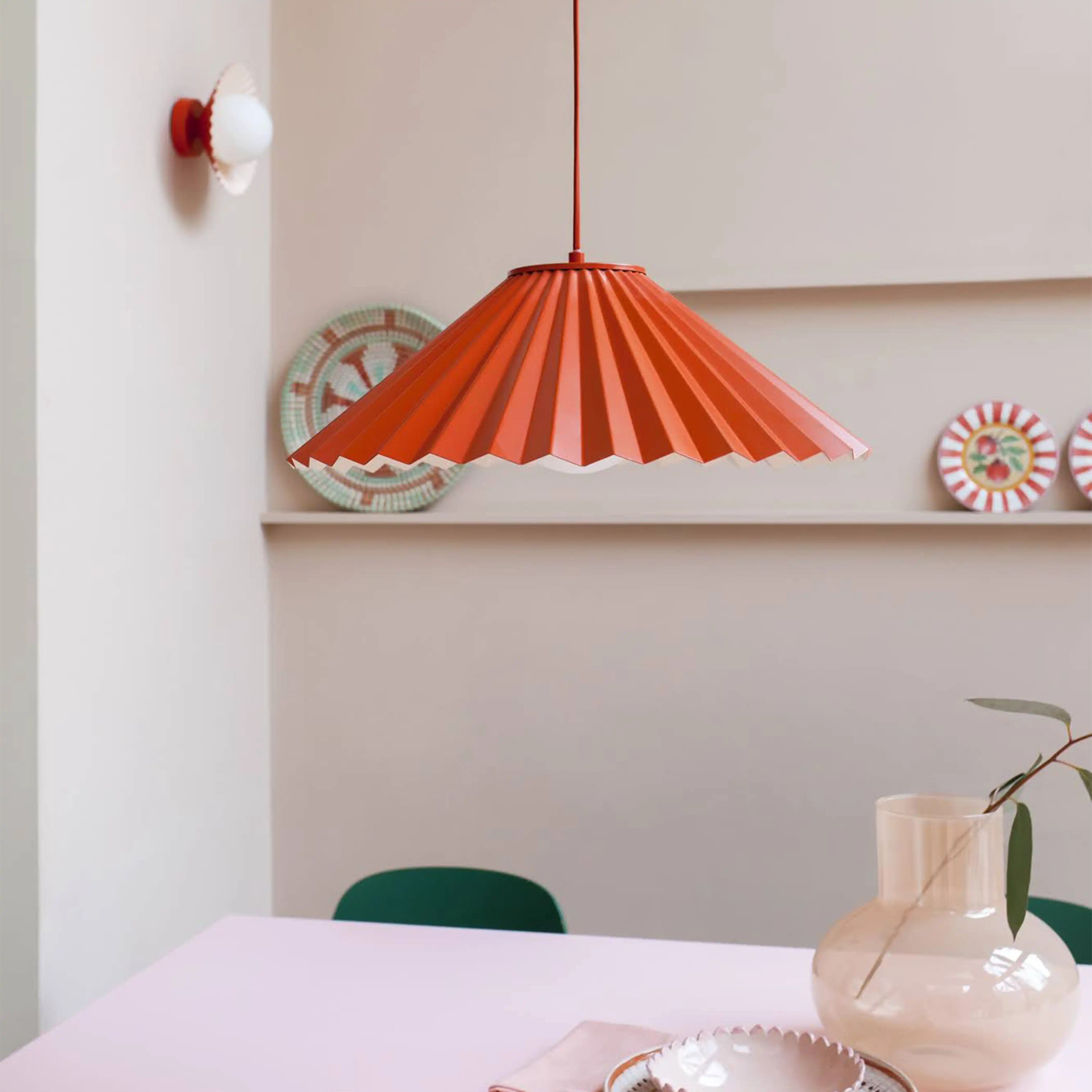 houseof Pleat Ceiling Light | Red - Image 2