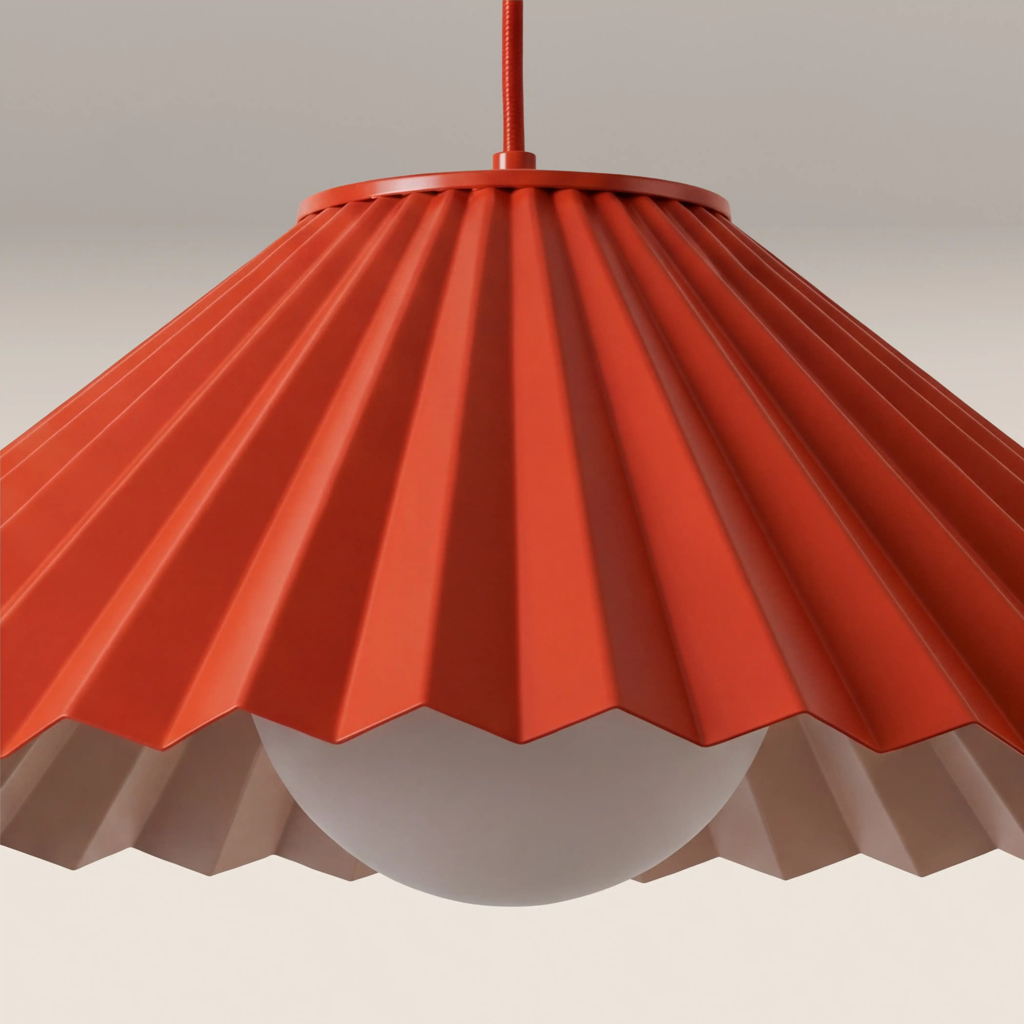 houseof Pleat Ceiling Light | Red - Image 4