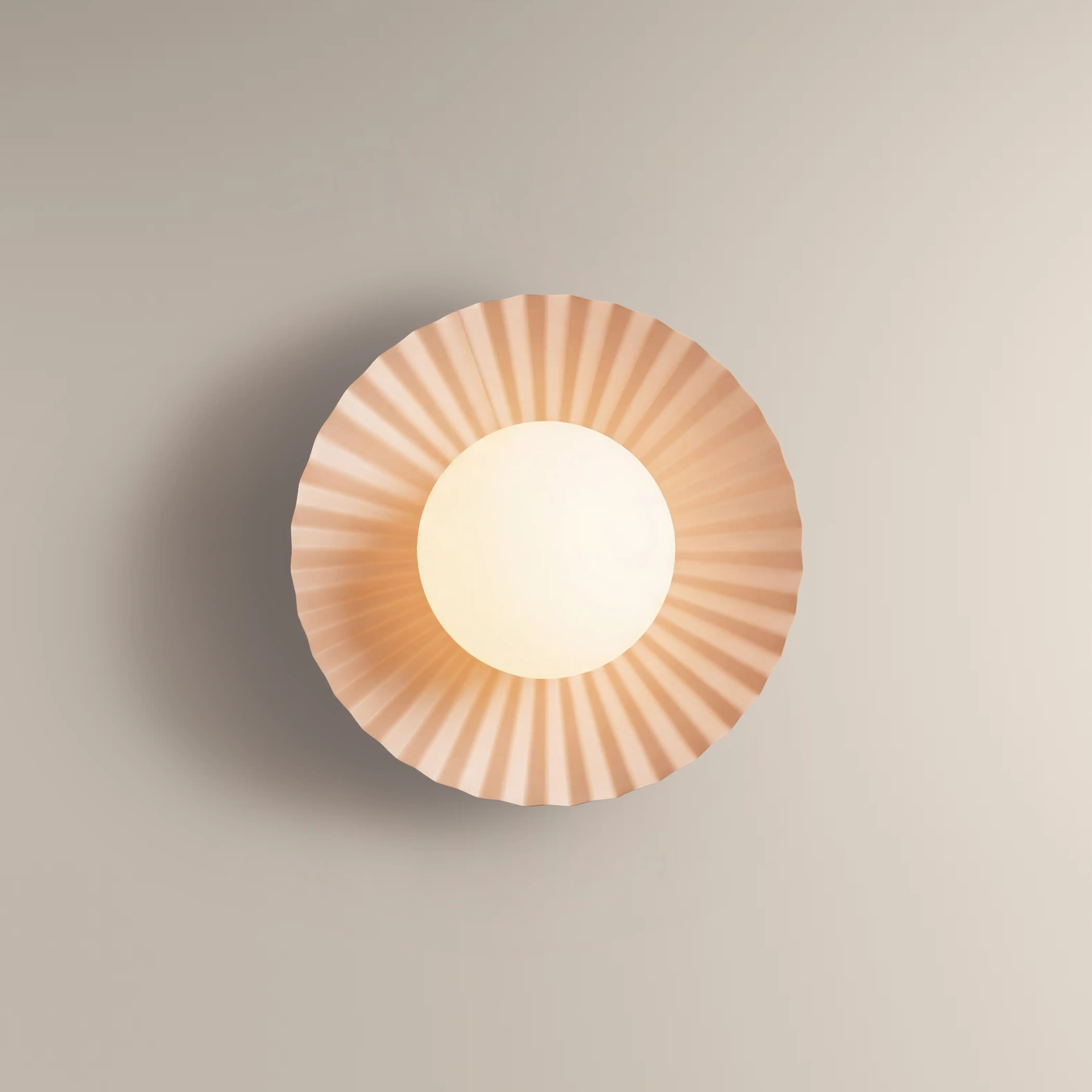 houseof Pleat Flush Wall & Ceiling Light | Red - Image 2