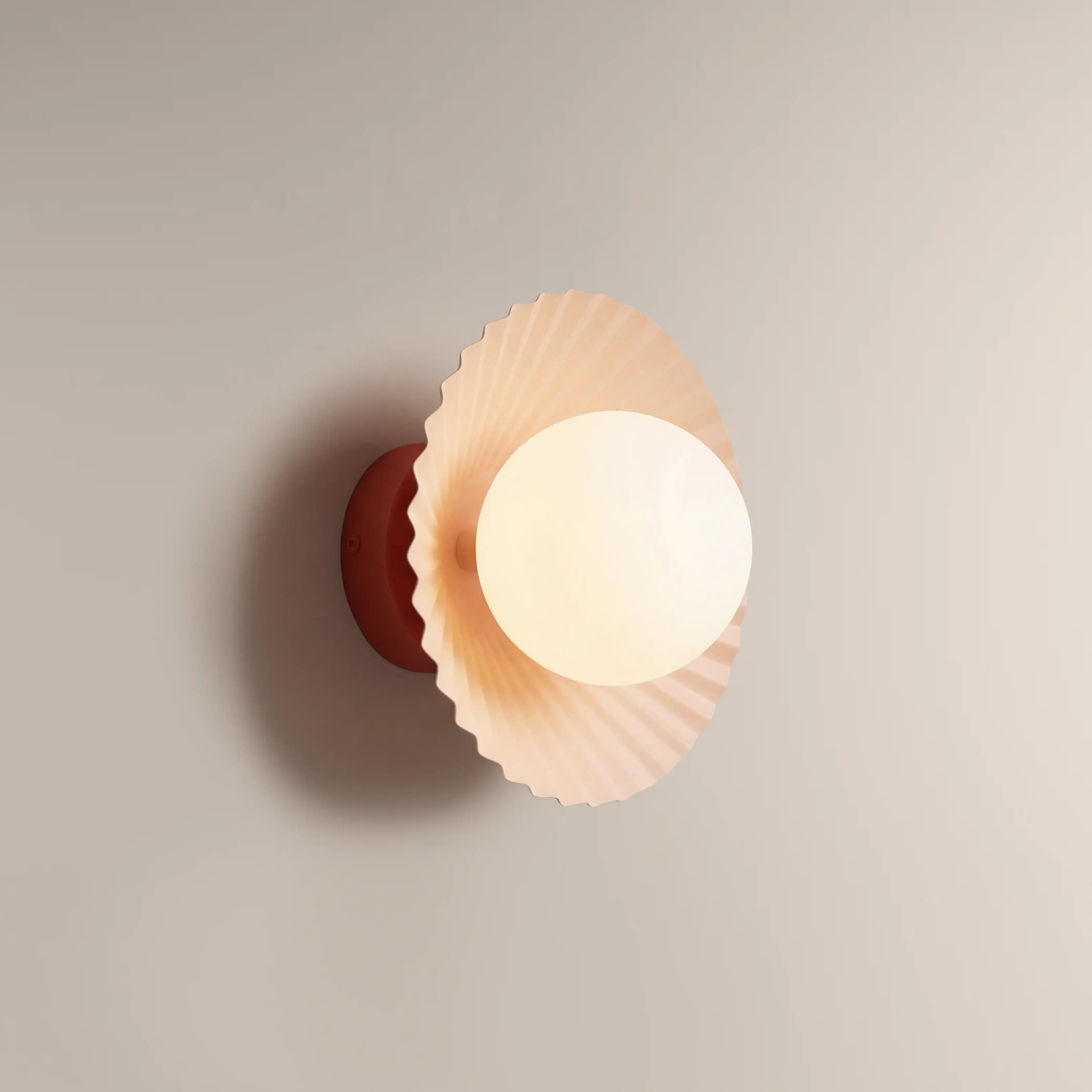 houseof Pleat Flush Wall & Ceiling Light | Red - Image 3