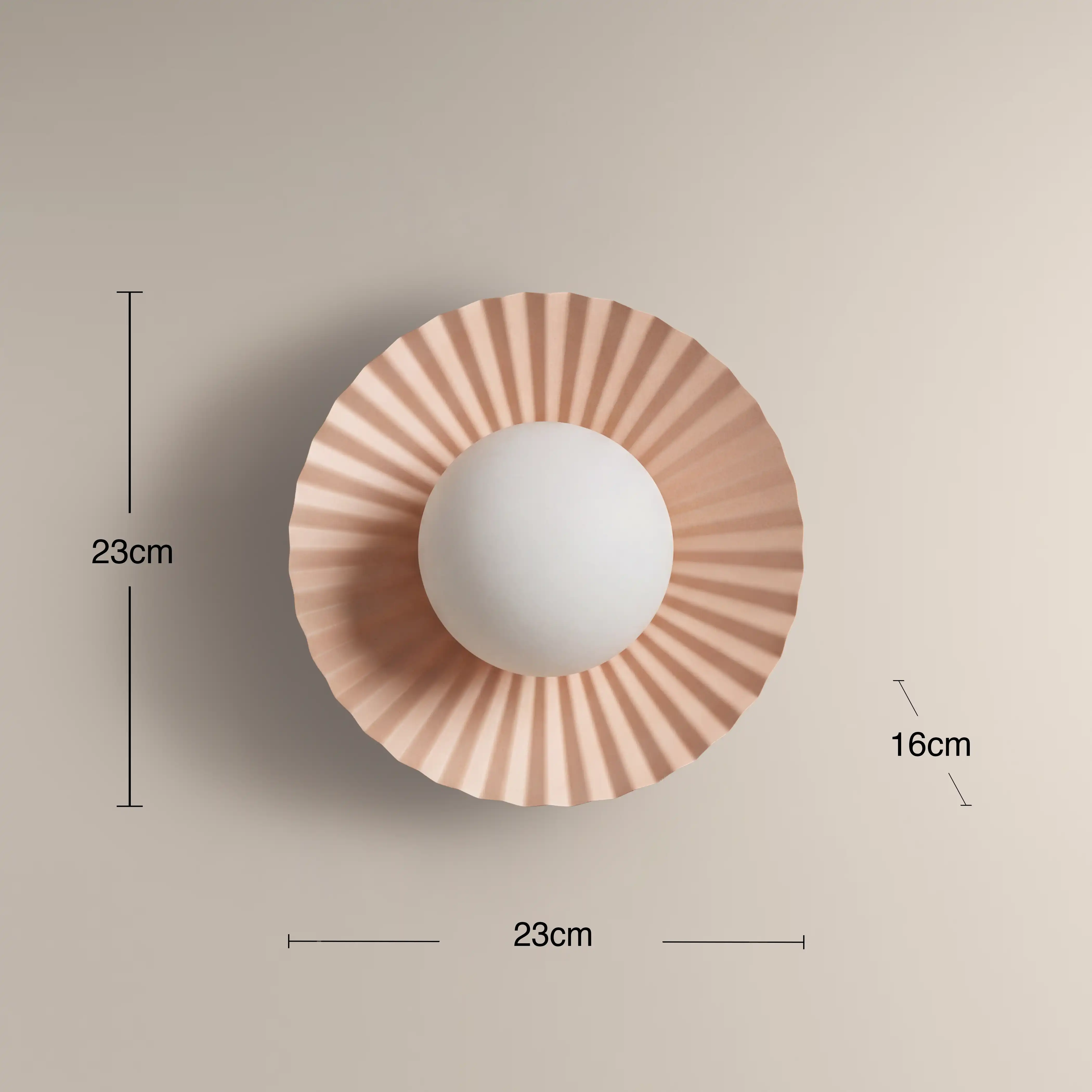houseof Pleat Flush Wall & Ceiling Light | Red - Image 4