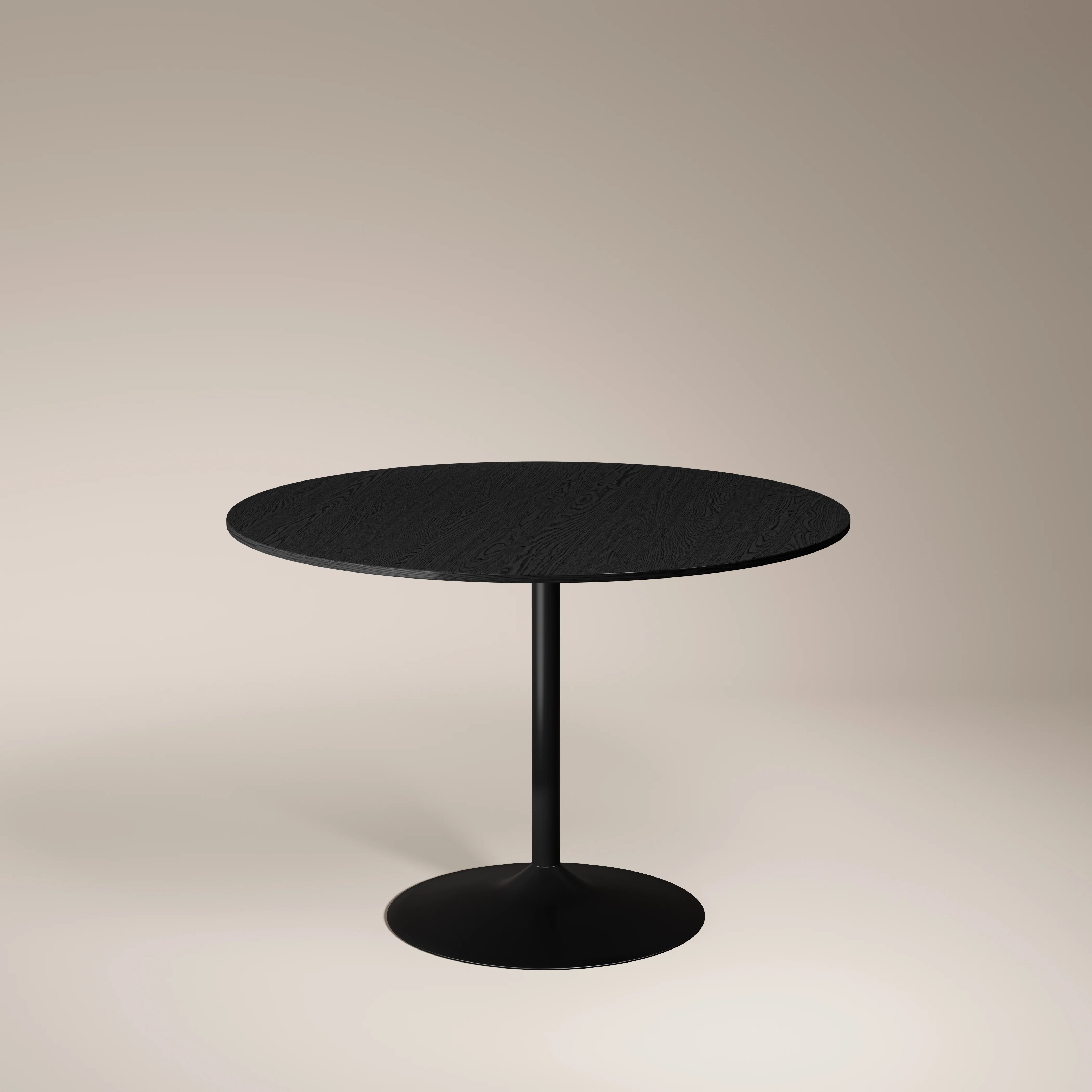 Isla 4 Seat Round Wooden Dining Table | Black Ash - Image 2