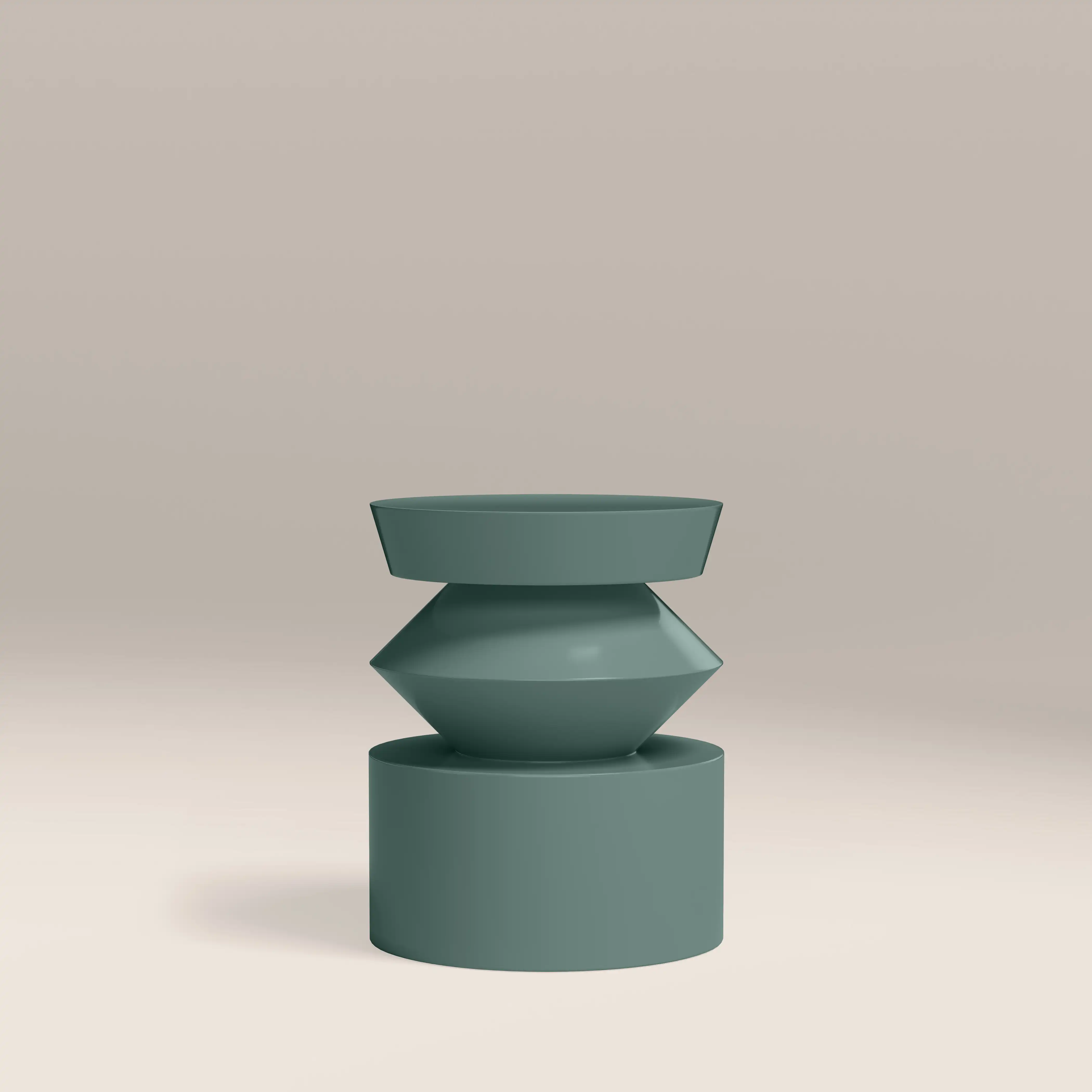 Kayla Round Side Table | High Gloss Sky Blue