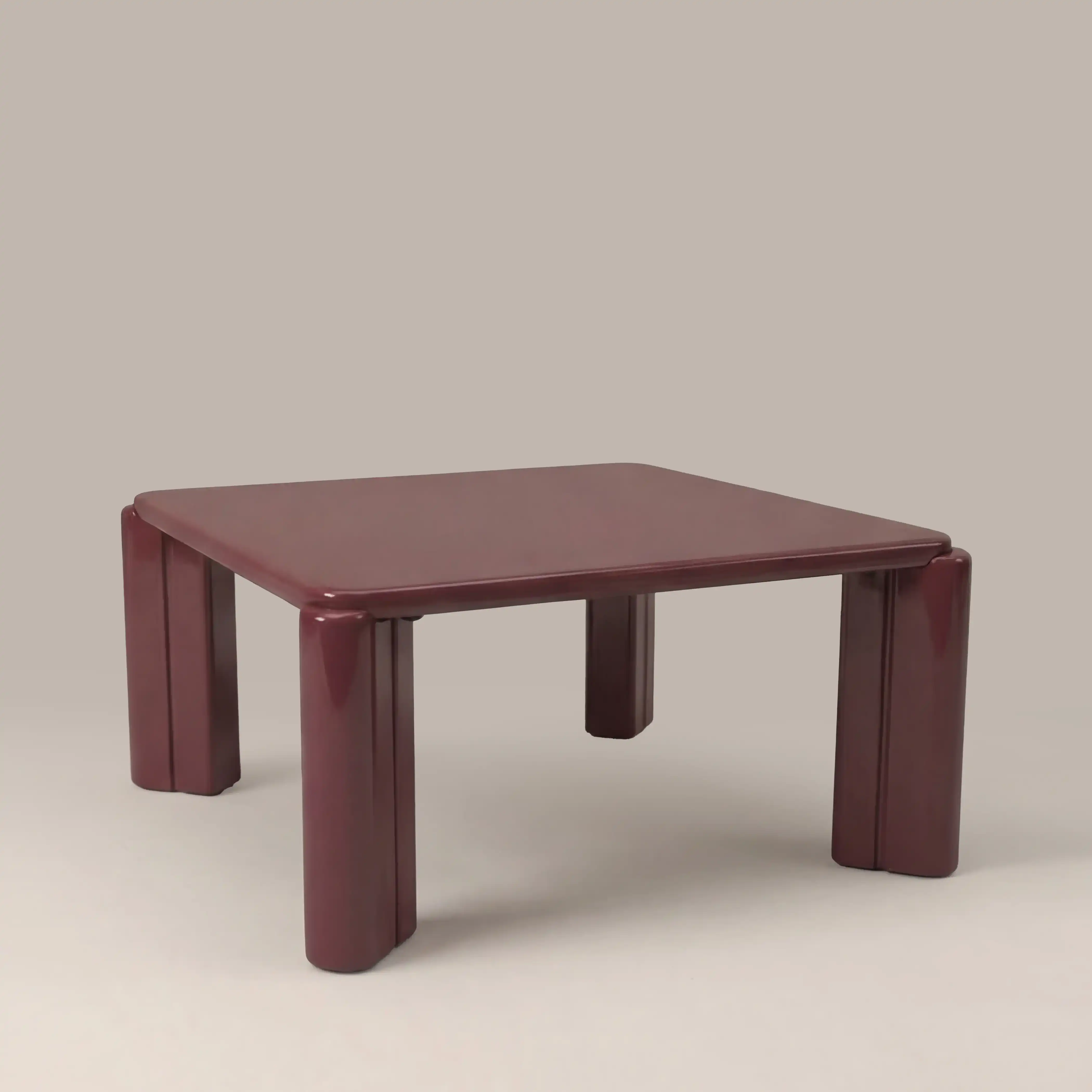 Kelby Square Coffee Table | High Gloss Cherry Red - Image 3