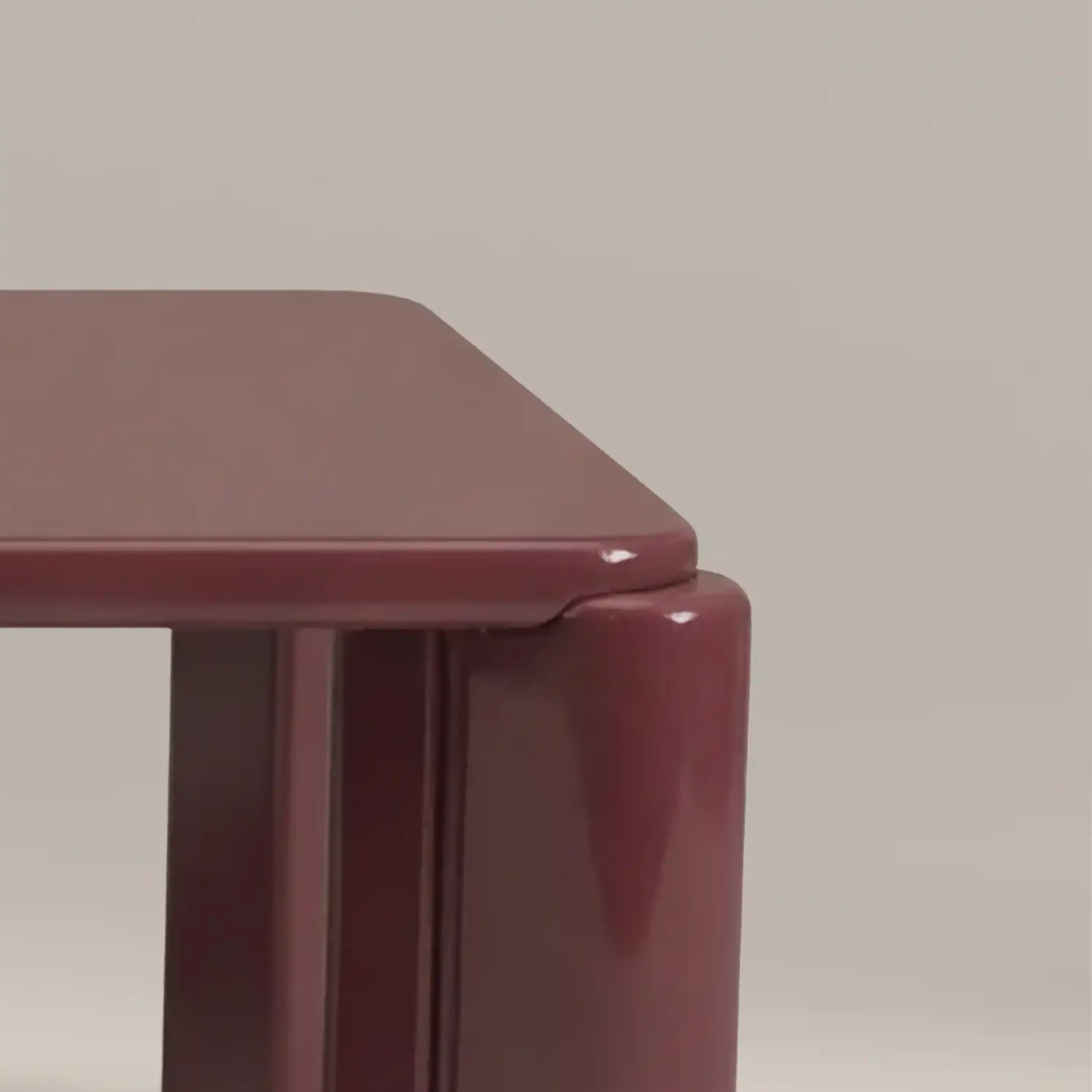 Kelby Square Coffee Table | High Gloss Cherry Red - Image 4