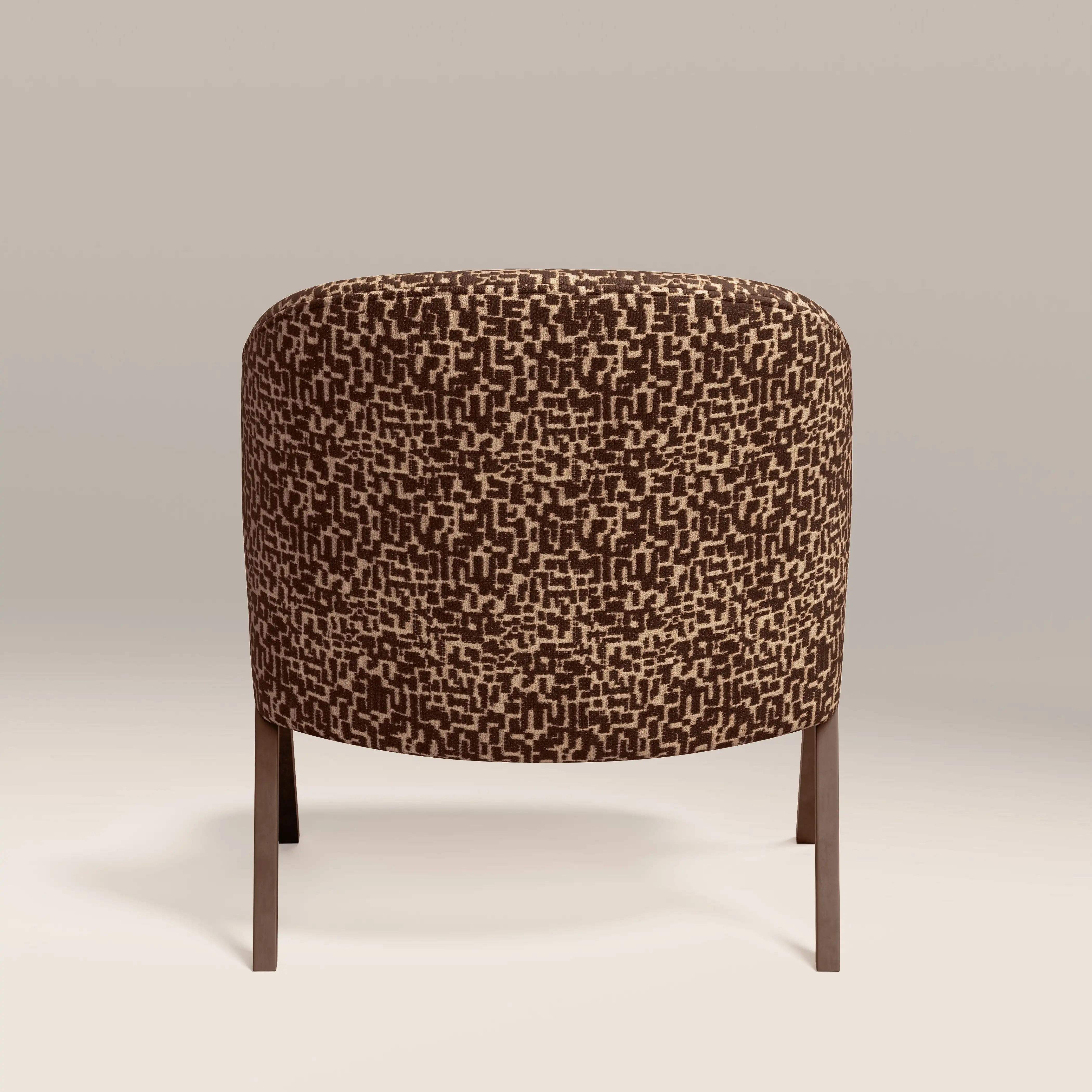 Kira Accent Chair | Ochre Maze Boucle & Walnut - Image 7