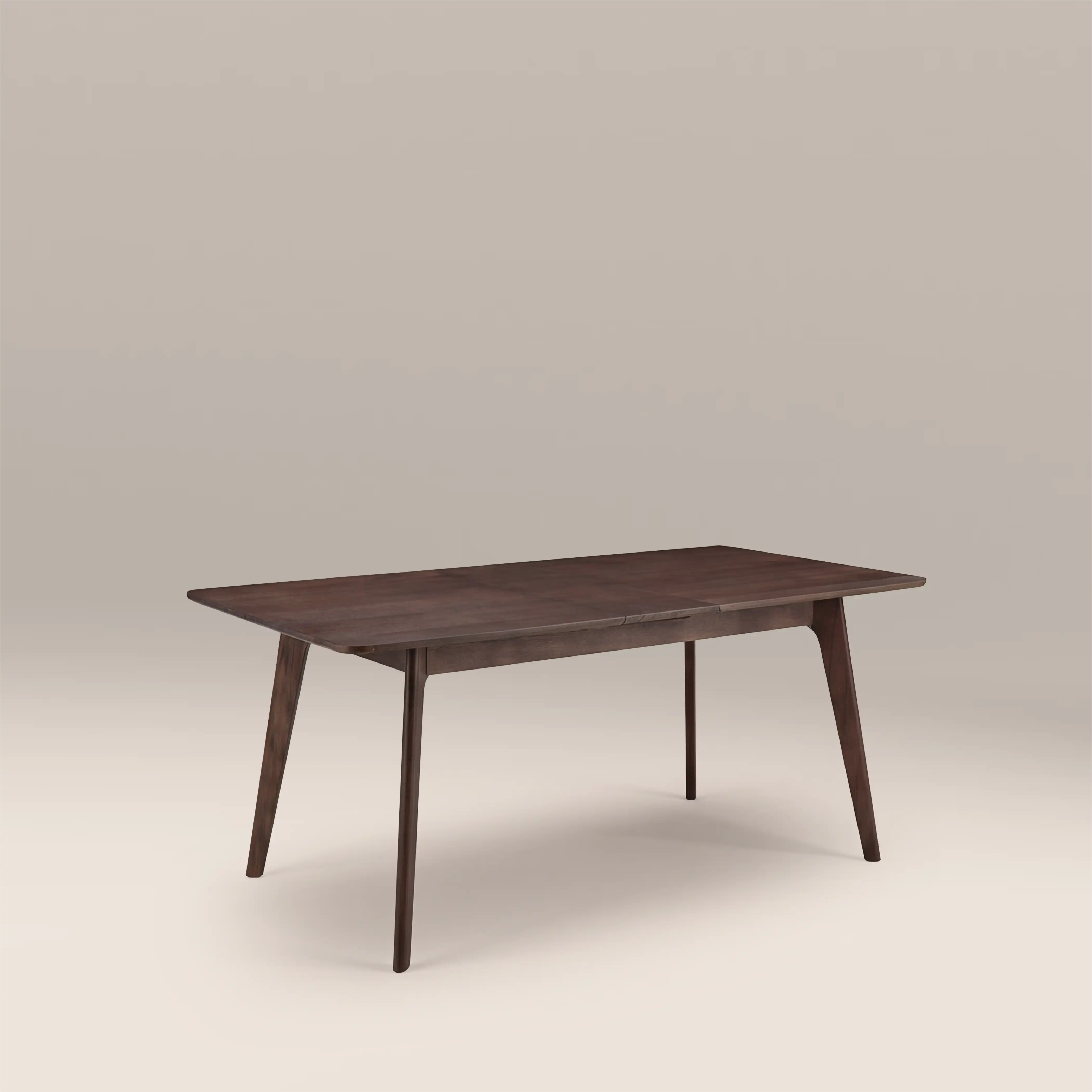 Landon 4-6 Seat Rectangle Wooden Extendable Dining Table | Walnut - Image 4