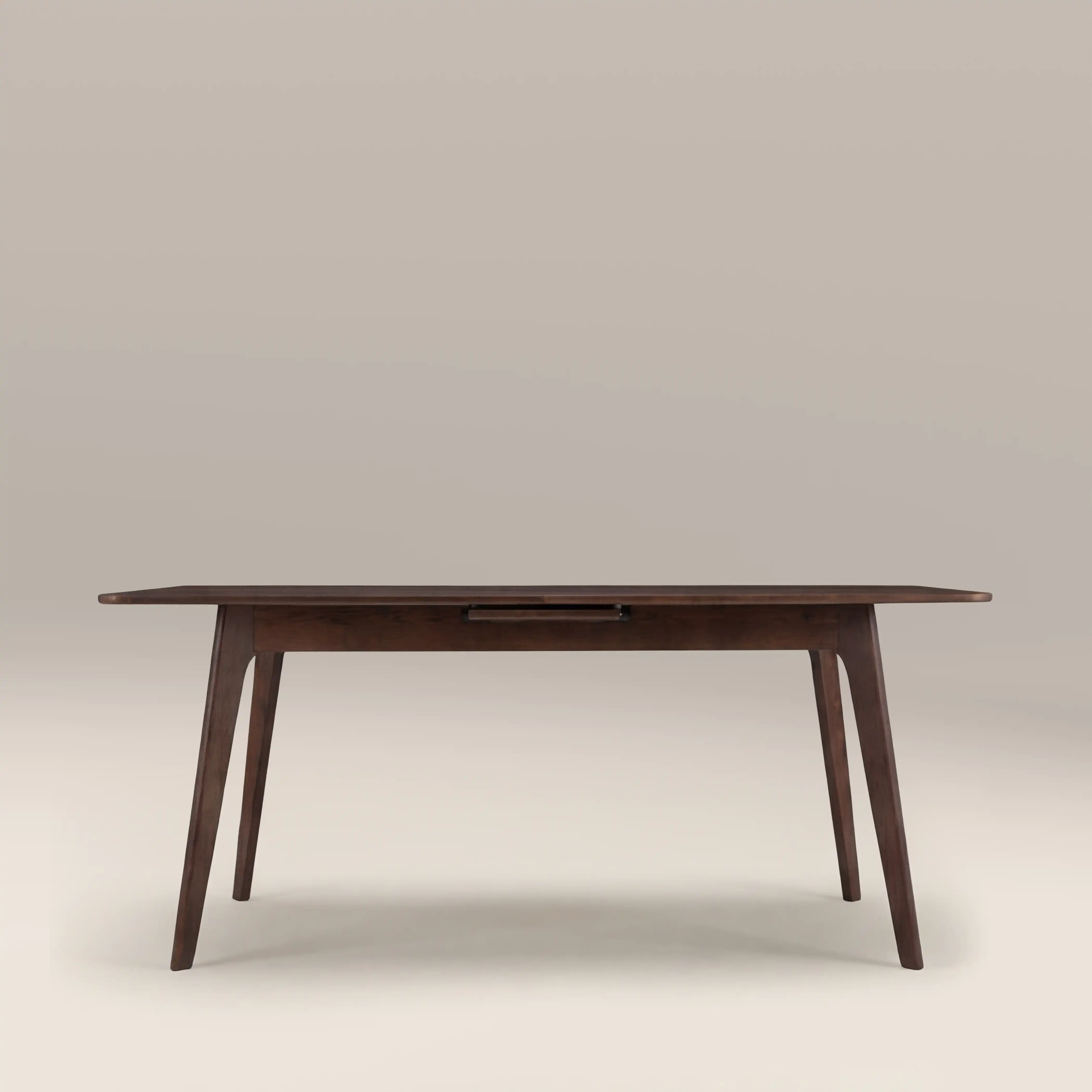 Landon 4-6 Seat Rectangle Wooden Extendable Dining Table | Walnut - Image 5