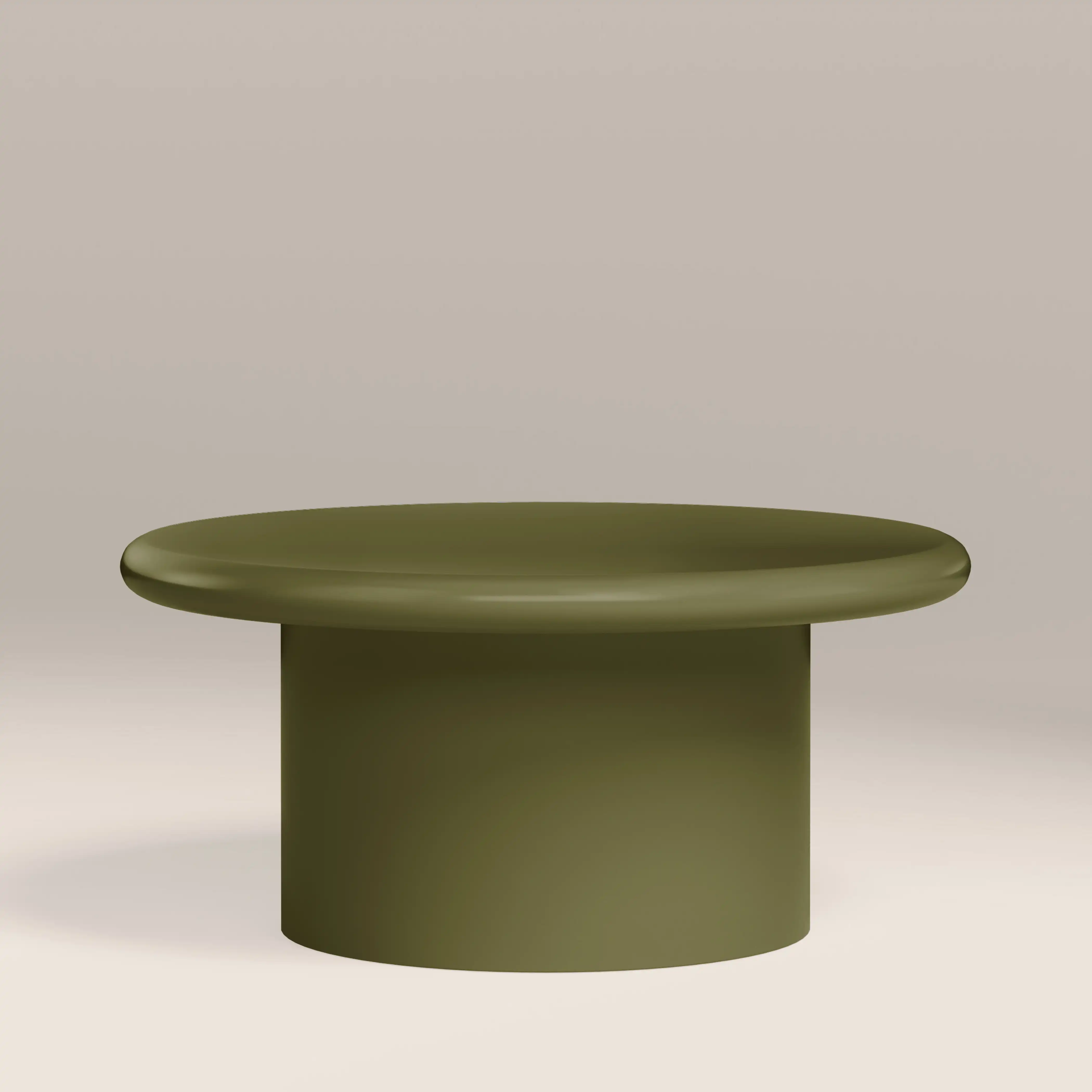 Layah Round Coffee Table | High Gloss Olive Green - Image 2