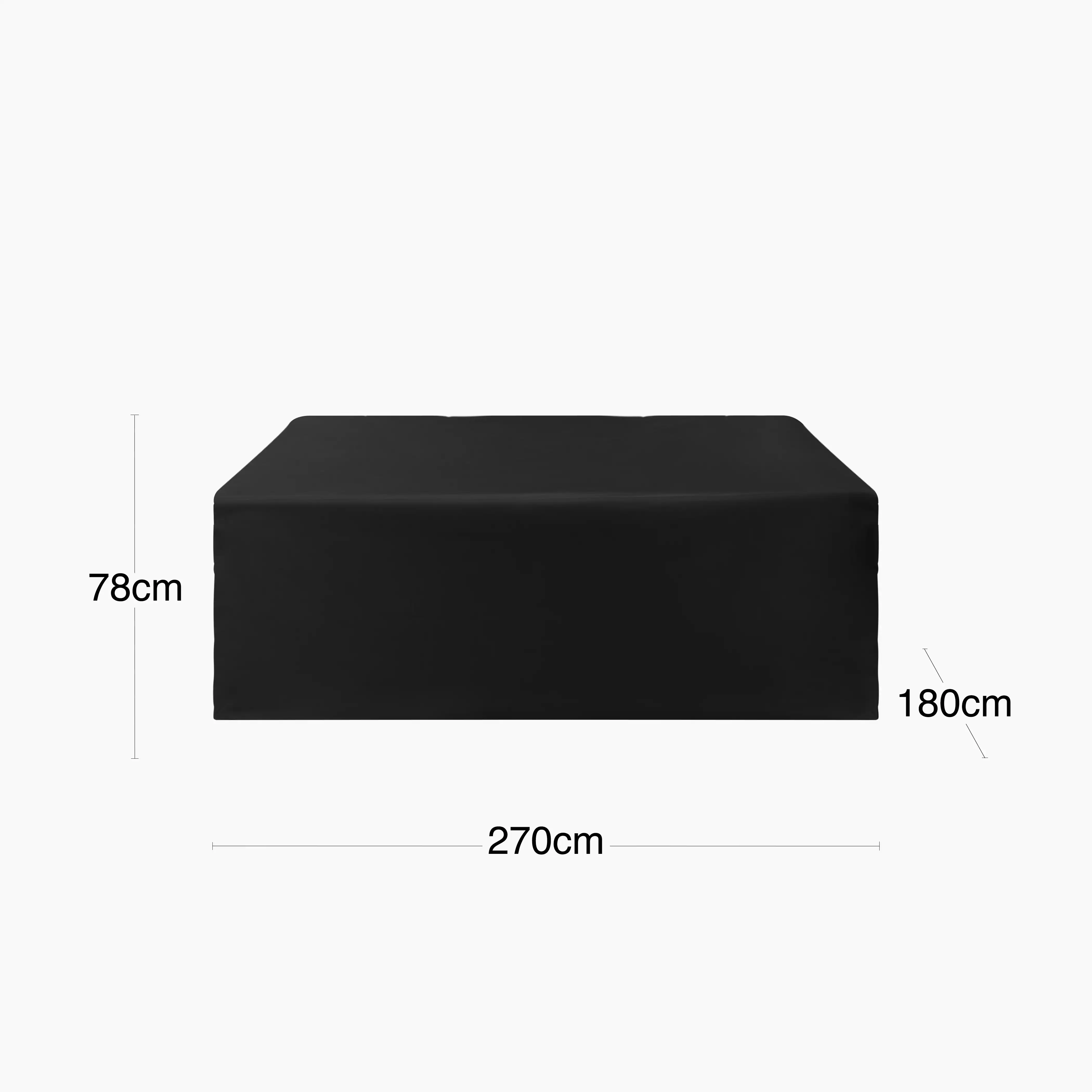 Levan 6 Seat Garden Dining Set Waterproof Cover | Black - Image 4