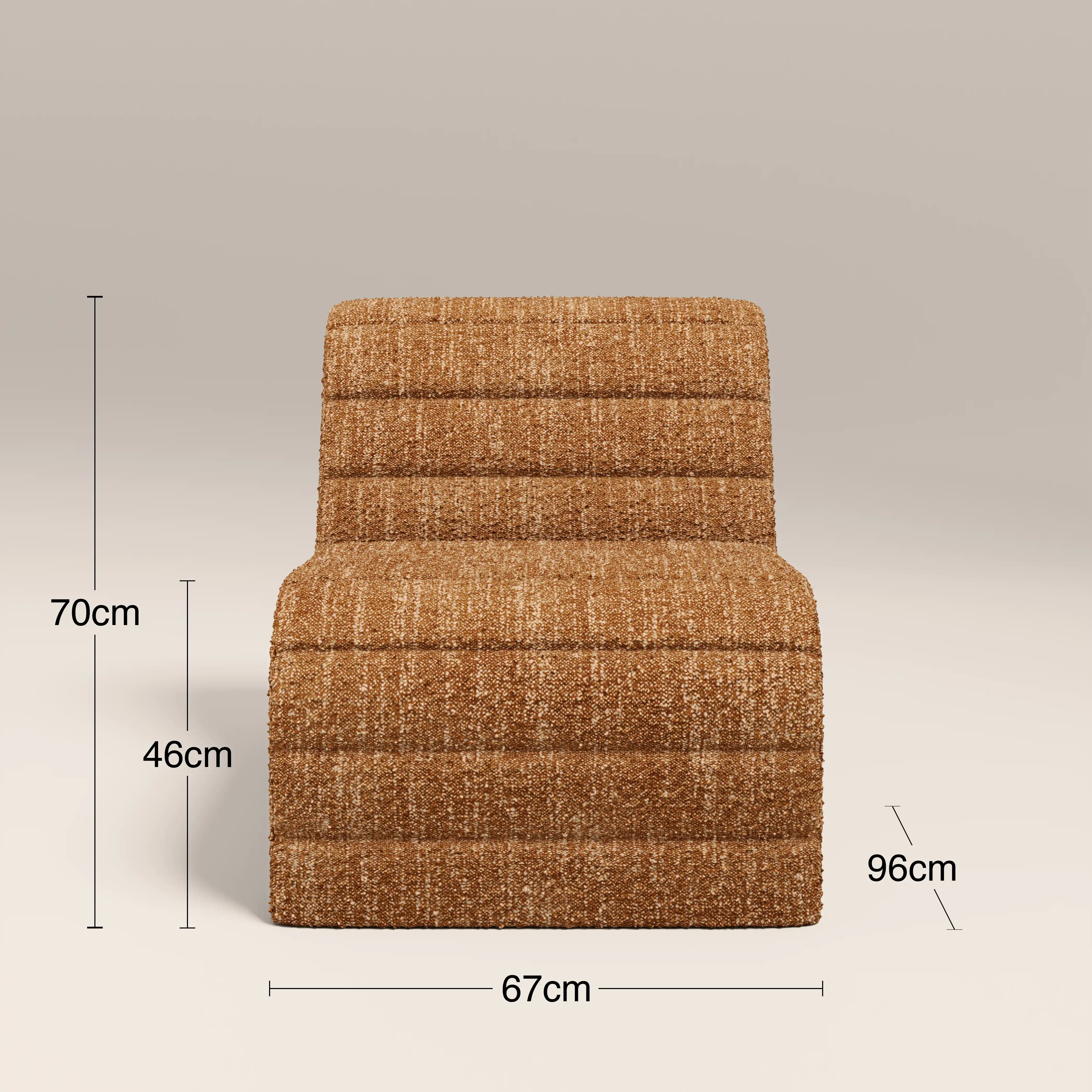 Lopez Accent Chair | Speckled Honey Sustainable Boucle - Image 8