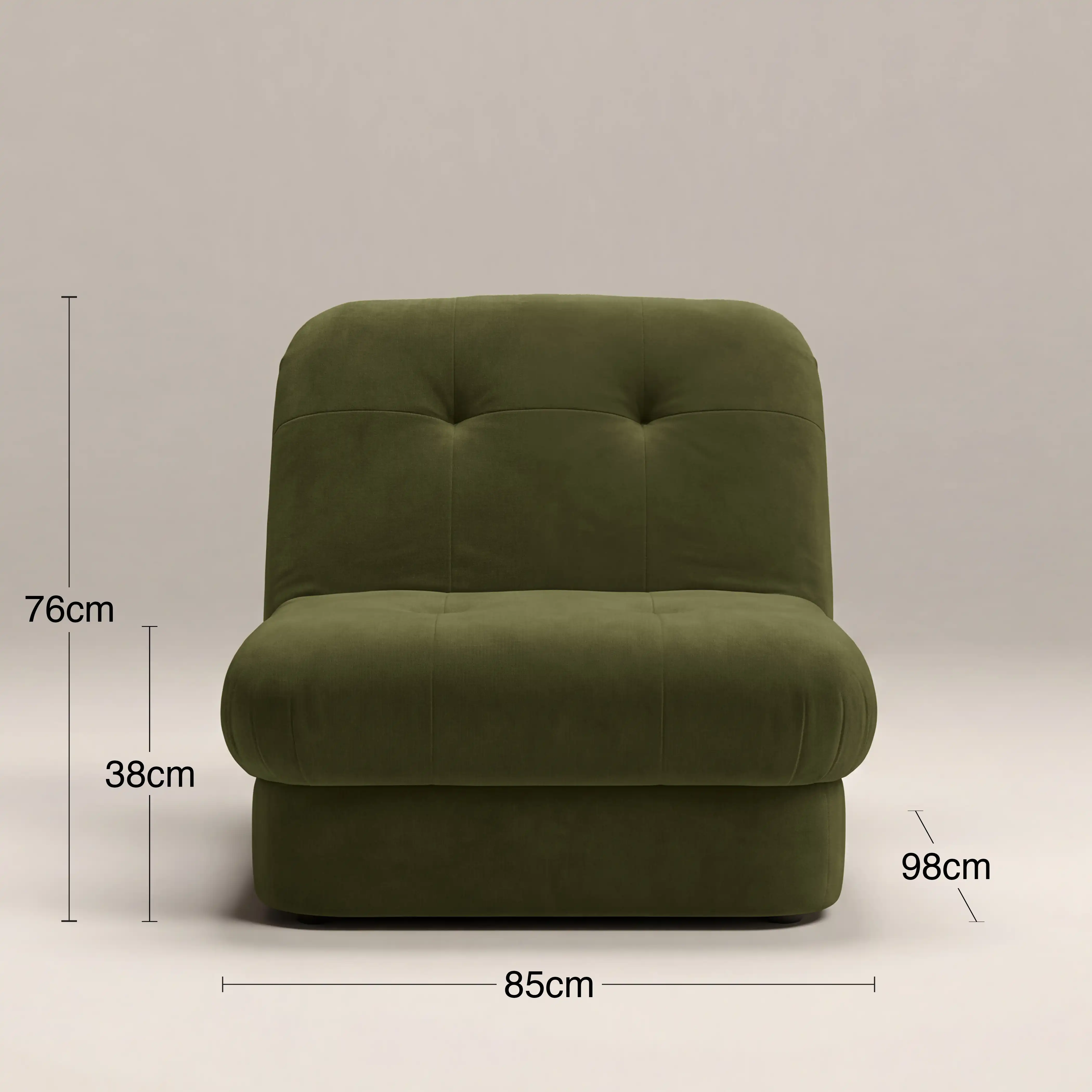 Lorena Armchair | Olive Green Sustainable Velvet - Image 7