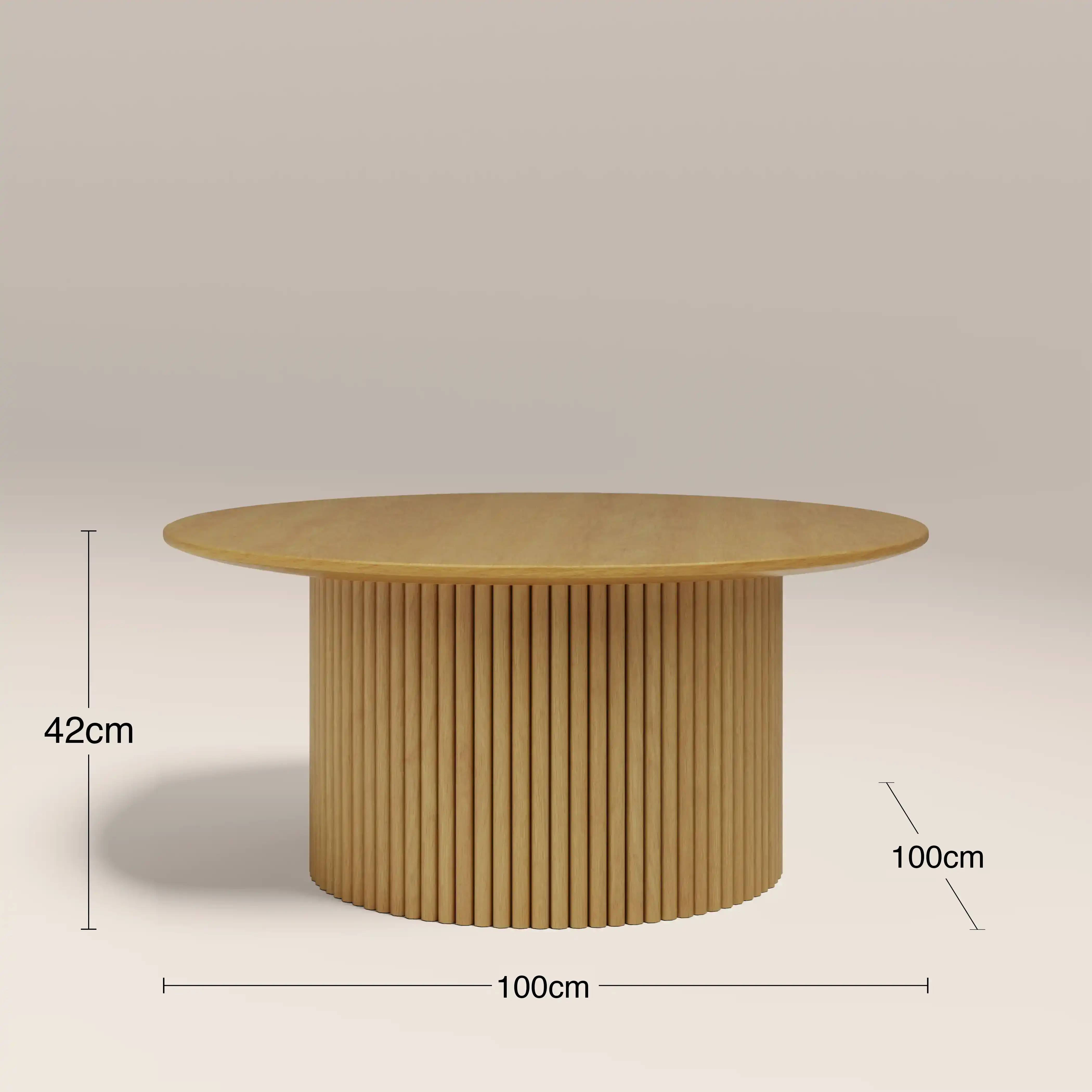 Marcel Round Coffee Table | Oak - Image 5