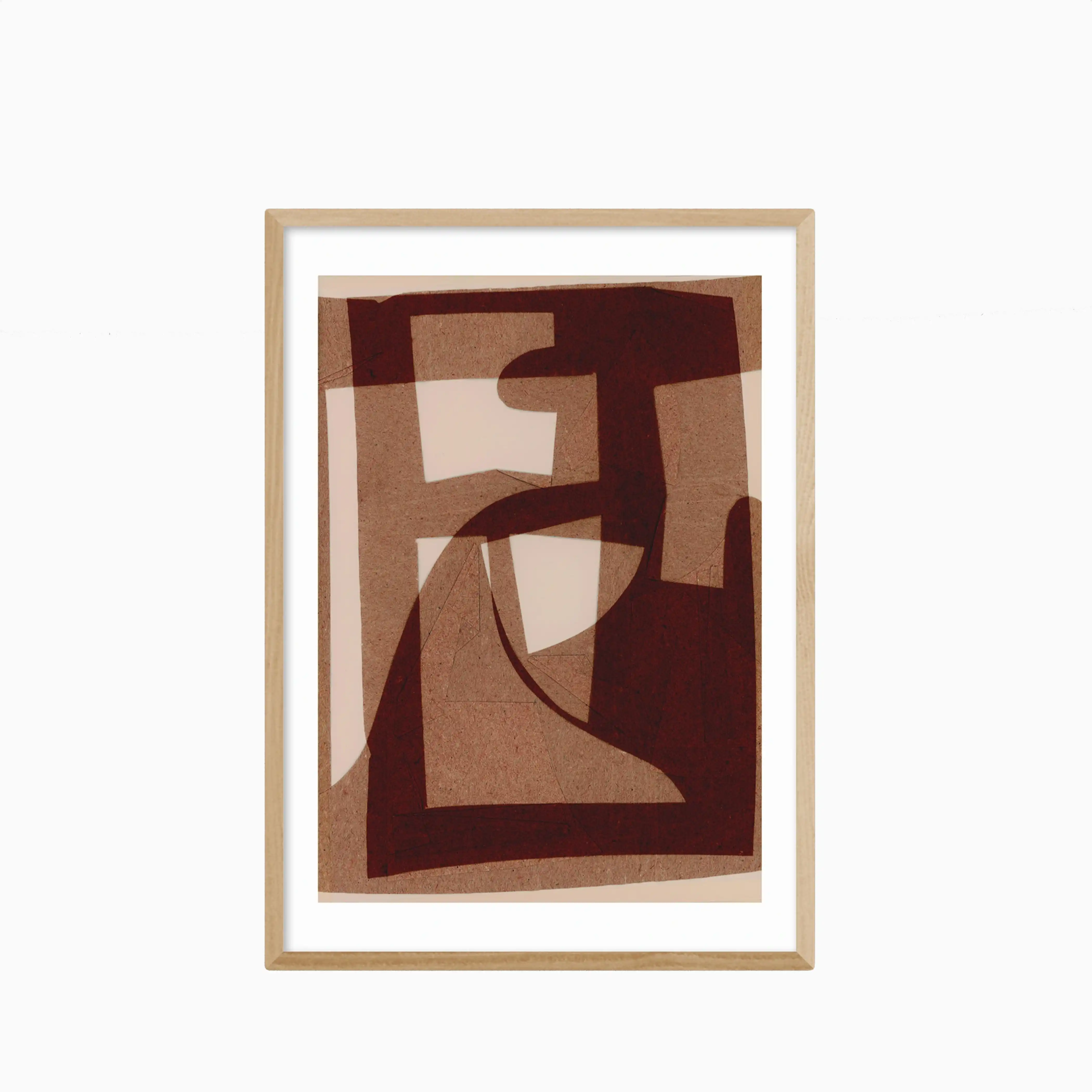 Marron Abstract Graphic Print - Image 3