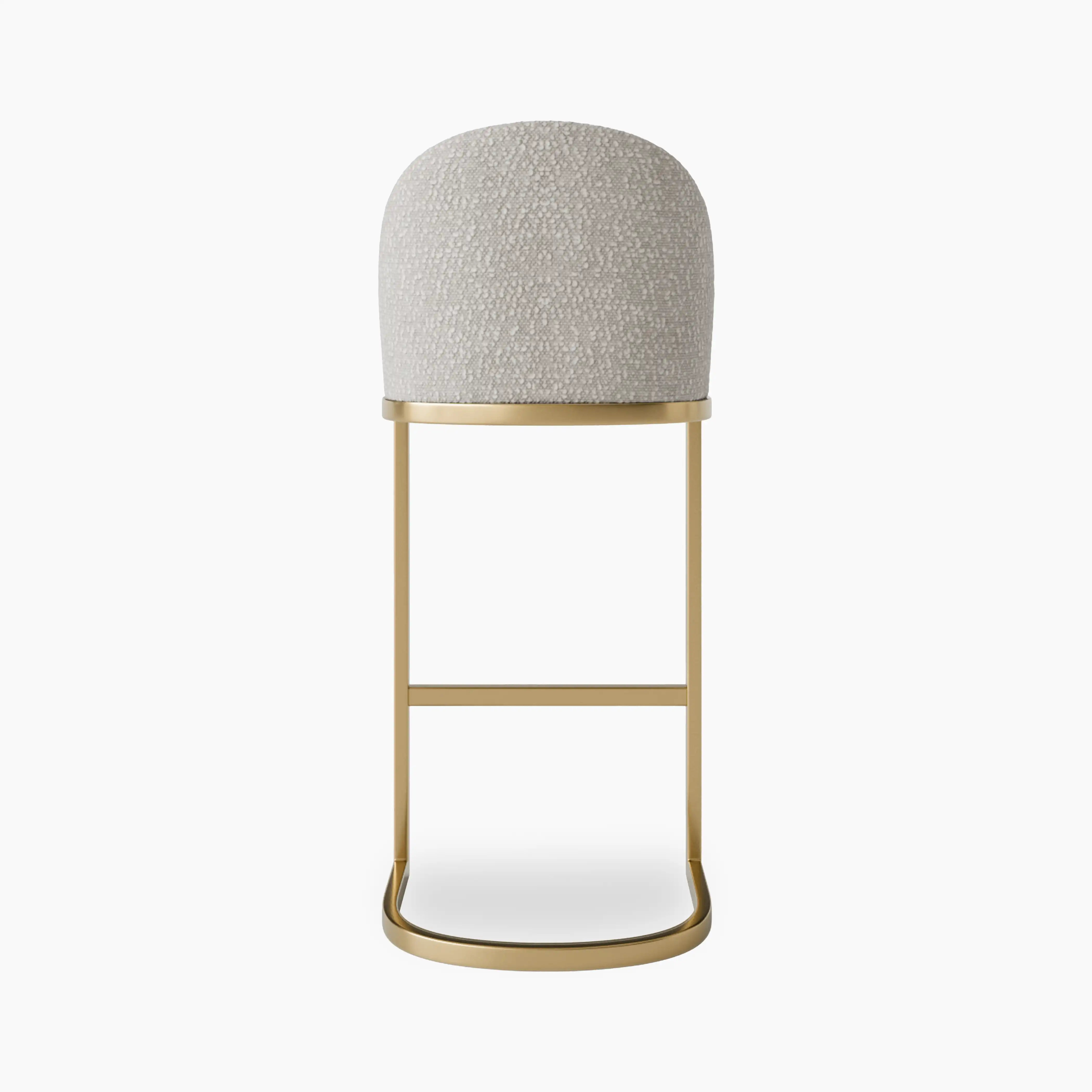 Matteo Bar Stool with Backrest | Speckled Stone Sustainable Boucle - Image 5