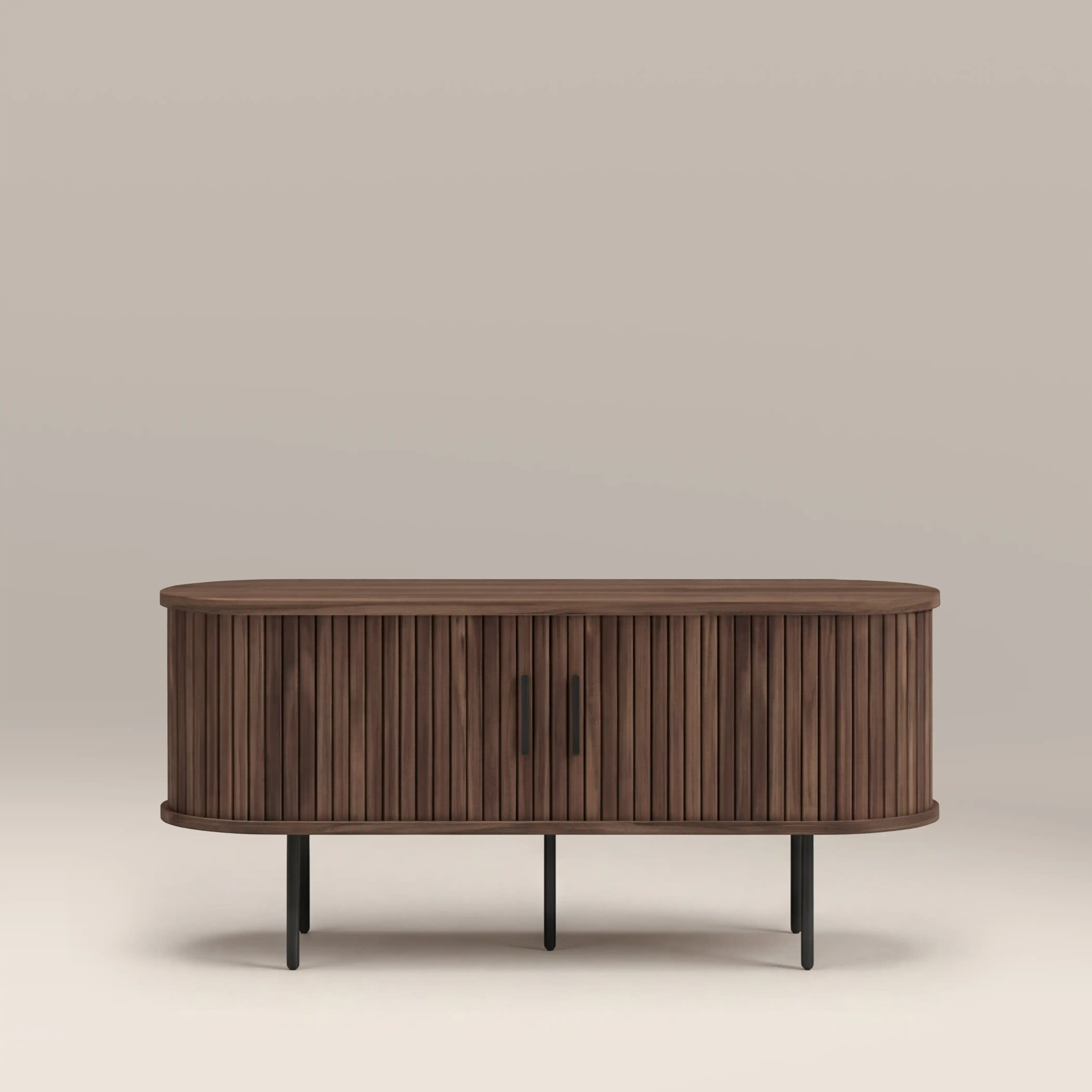 Mika Wooden TV Stand | Walnut & Black