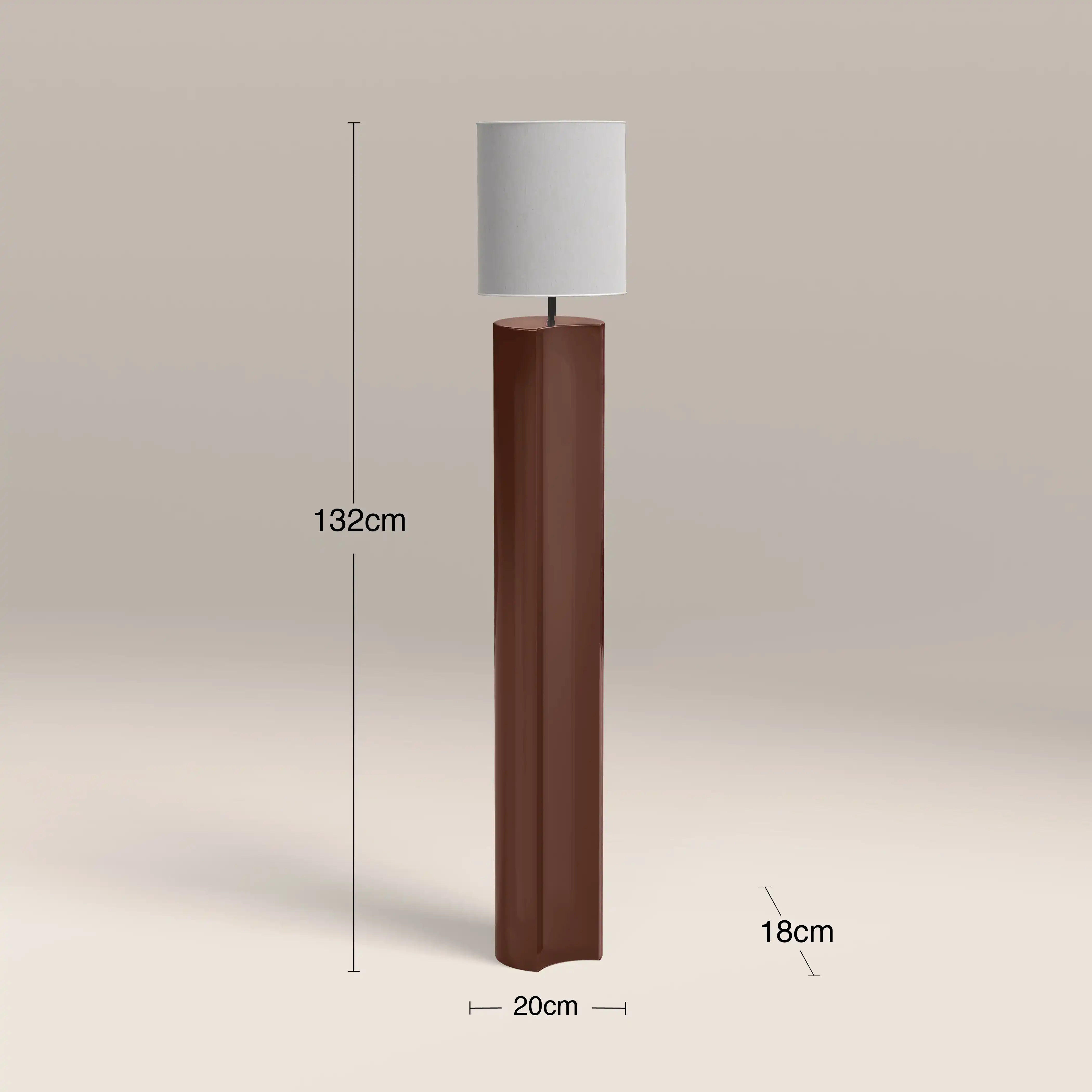 Milad Floor Lamp | High Gloss Burgundy - Image 4