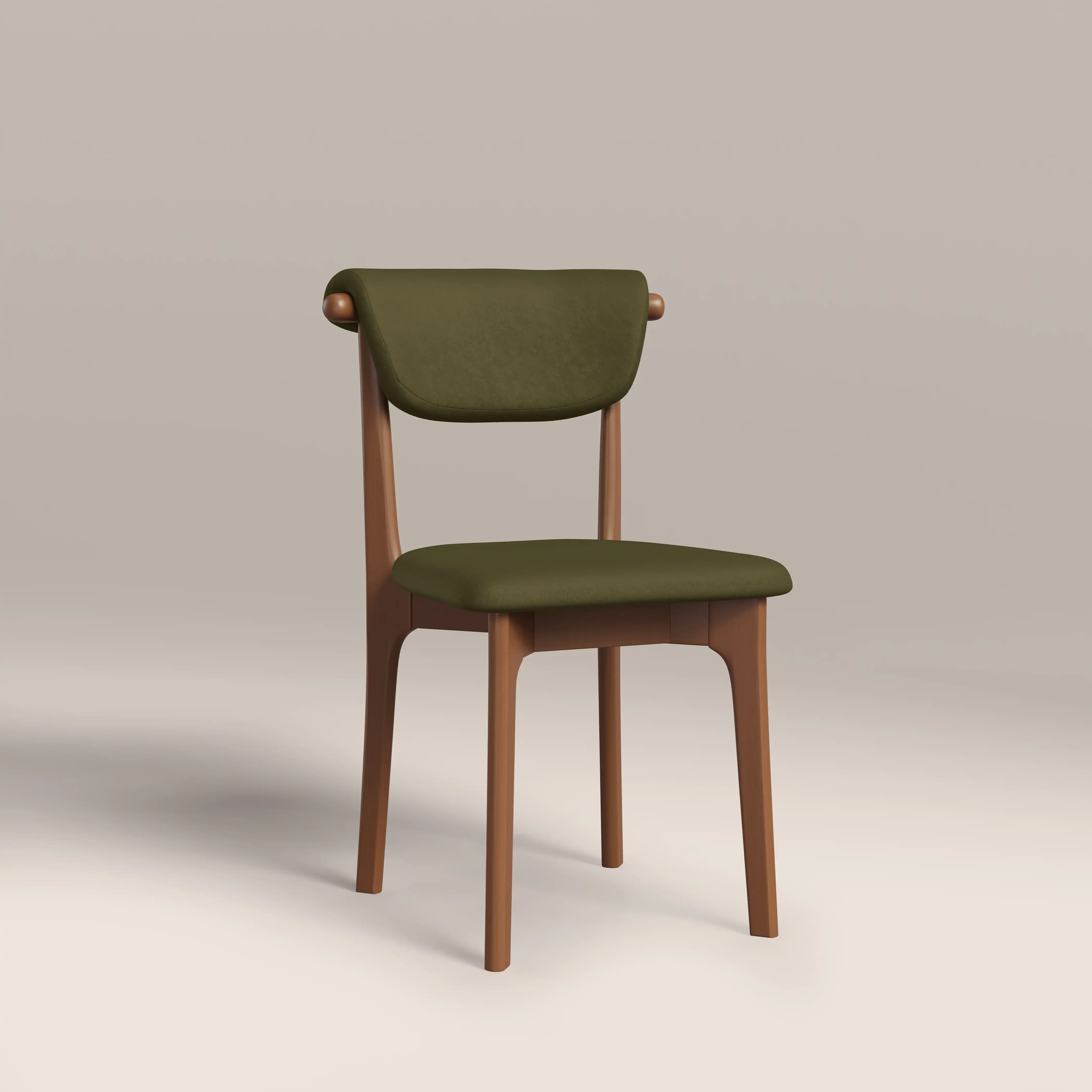 Ava Pouffe | Moss Green Sustainable Mohair Velvet - Image 3