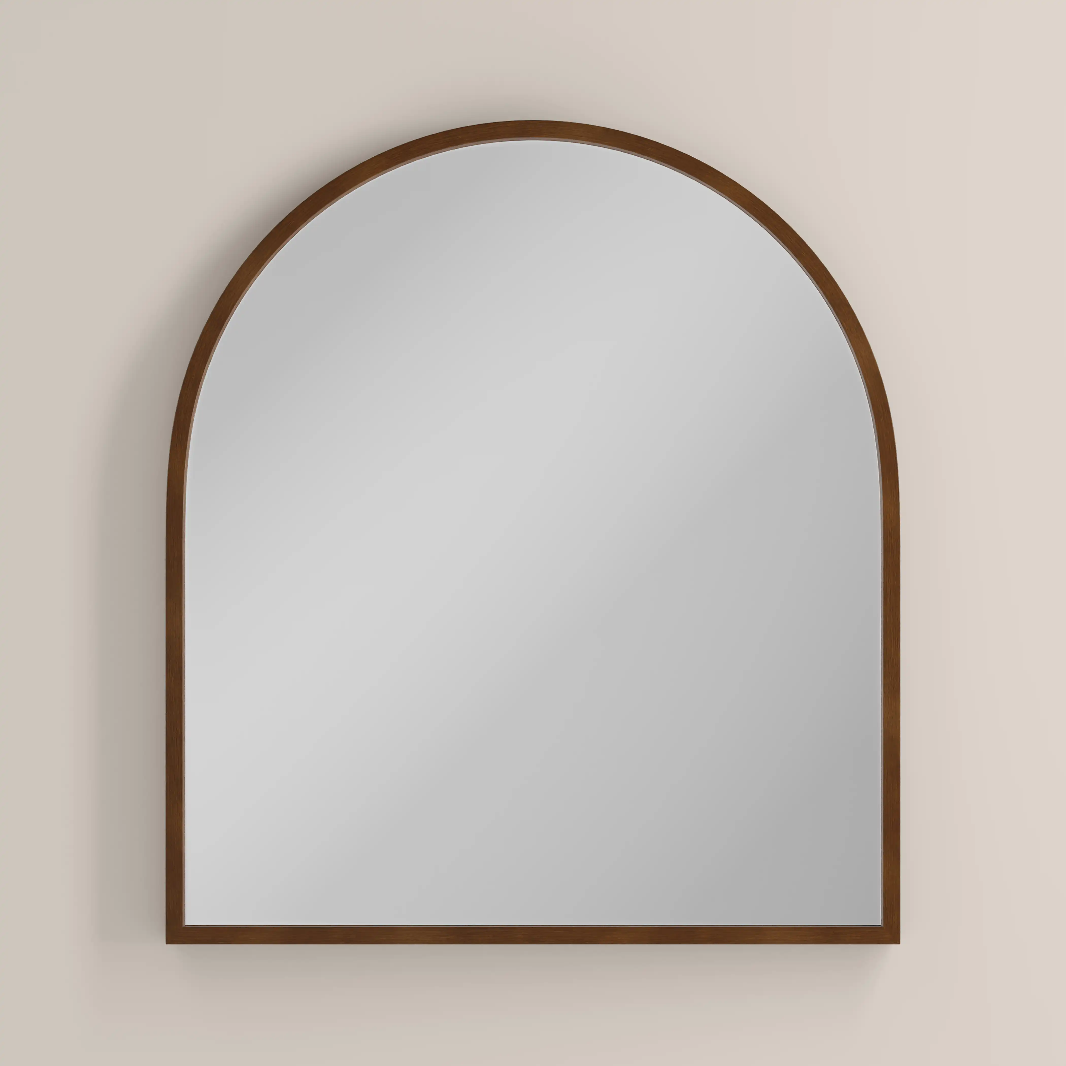 Oxleigh Arch Wall Mirror, 90 x 80 cm| Walnut - Image 2