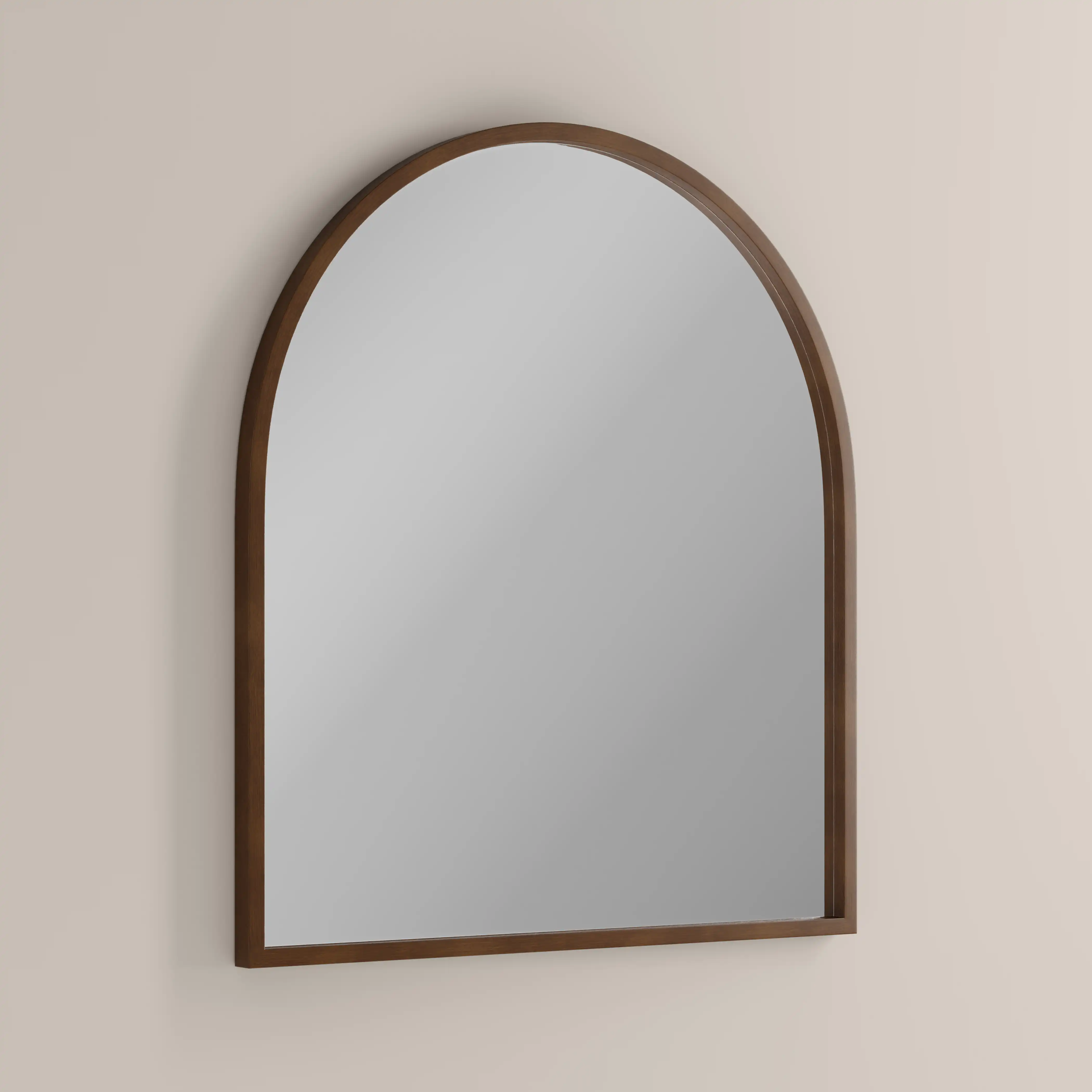Oxleigh Arch Wall Mirror, 90 x 80 cm| Walnut - Image 3