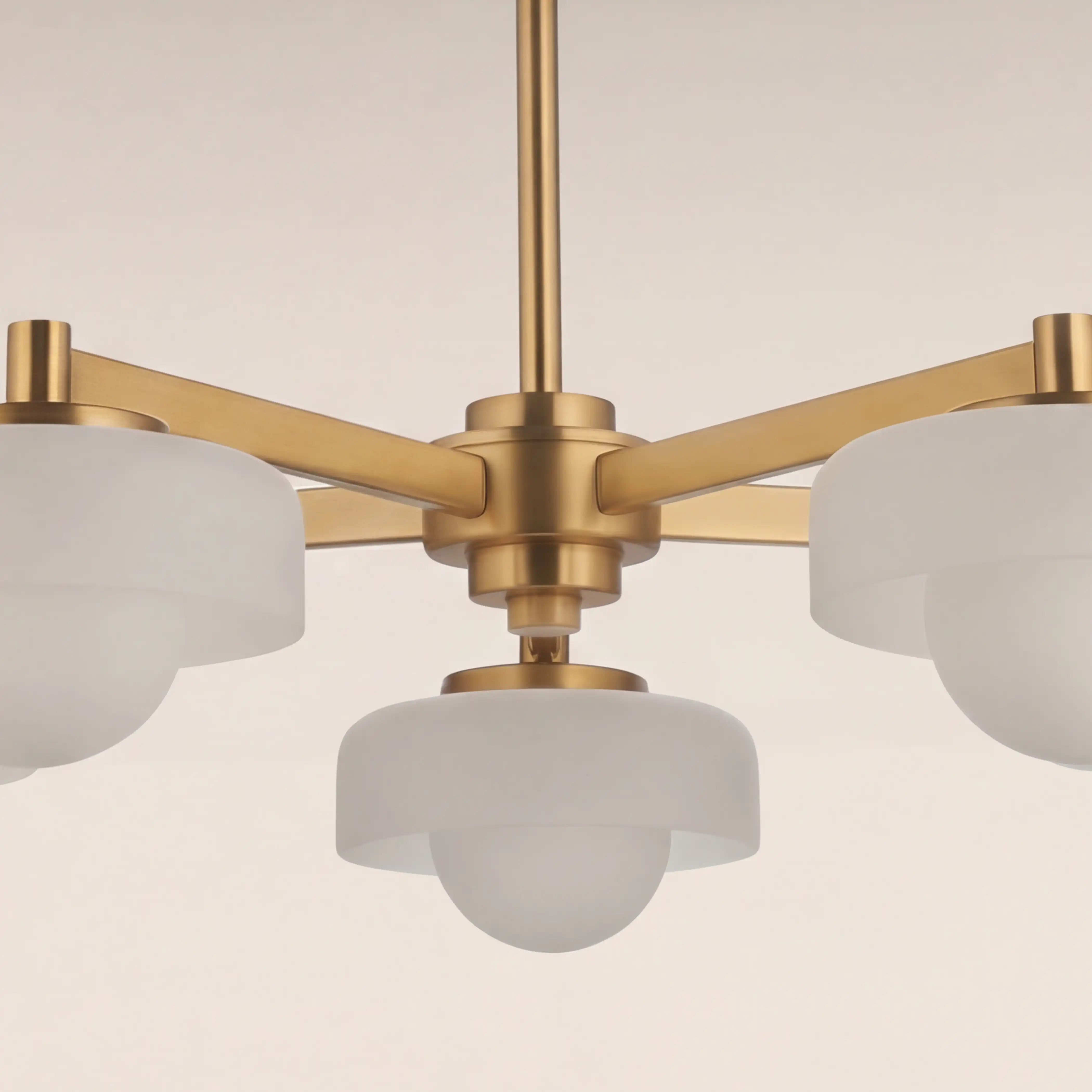 Parson 5 Light Pendant Light | Opal Glass & Brass - Image 5