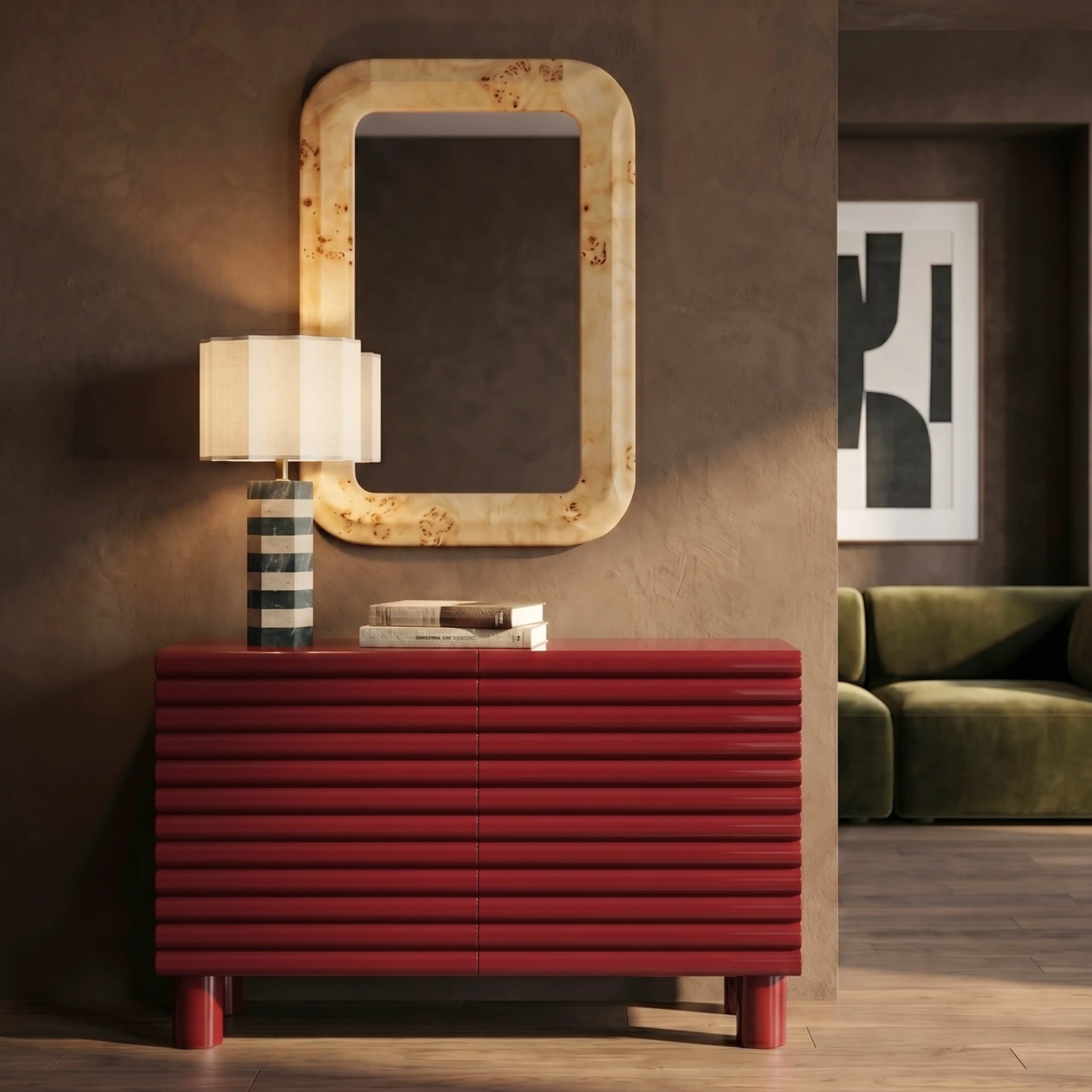 Raphael 2 Door Sideboard | High Gloss Burgundy