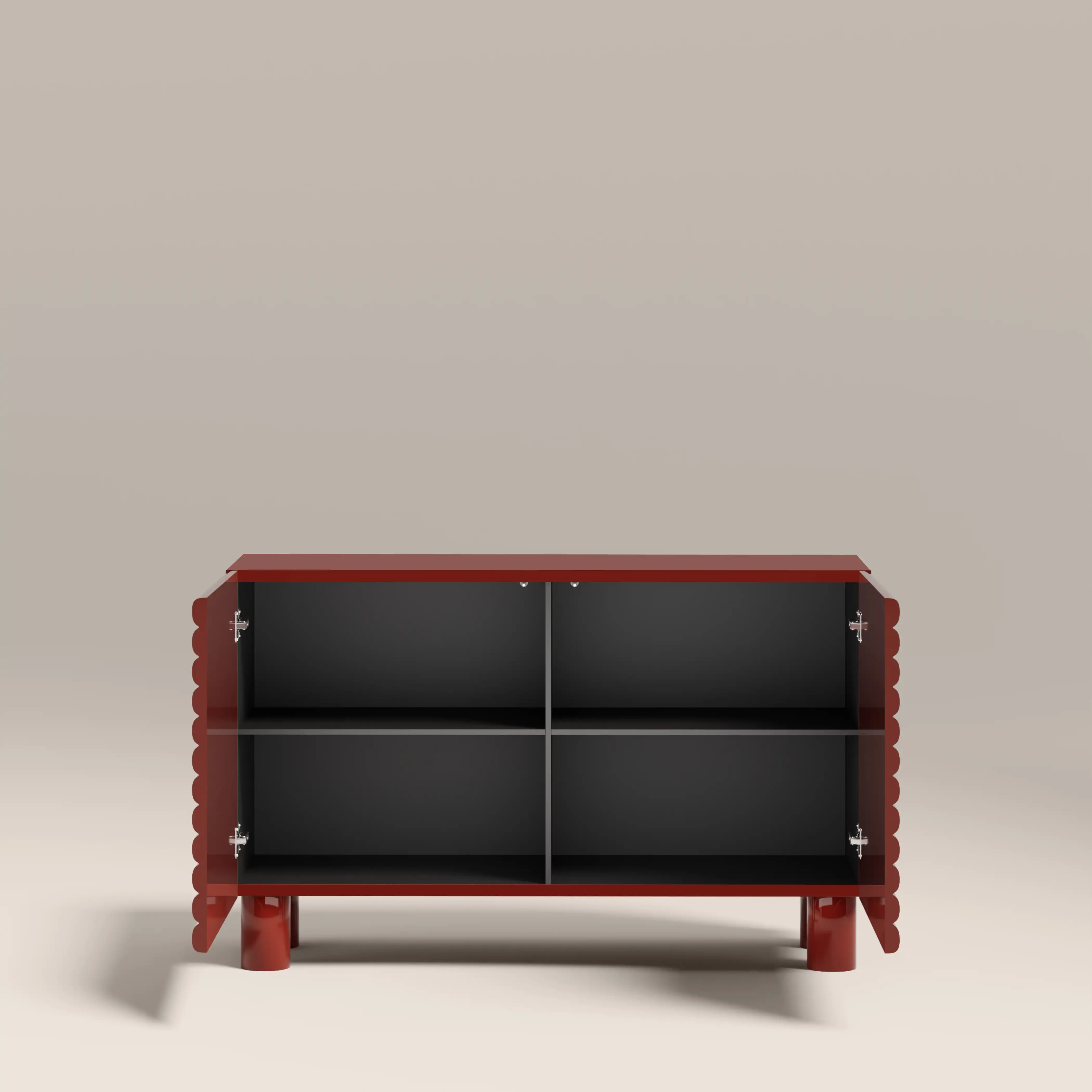 Raphael 2 Door Sideboard | High Gloss Burgundy - Image 4