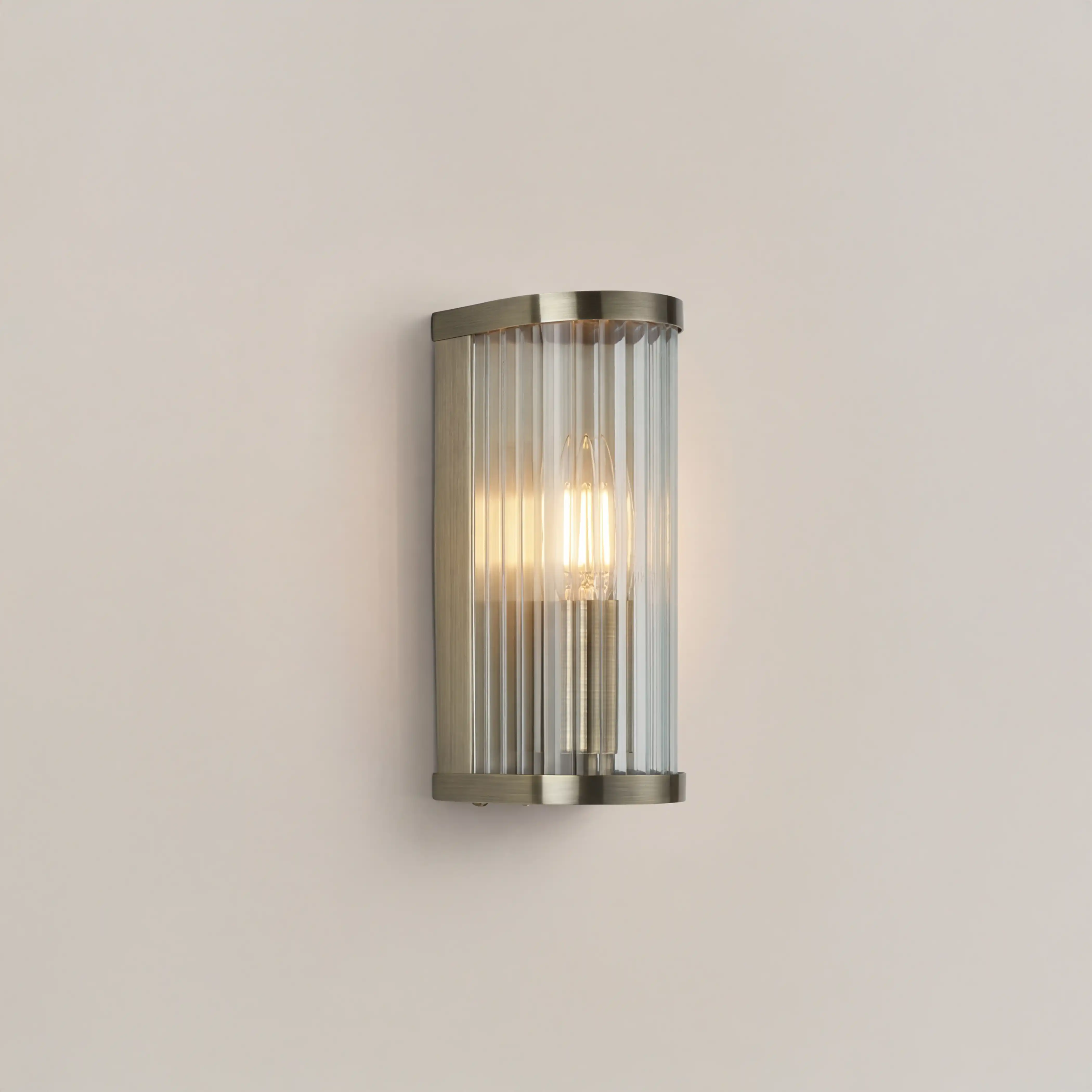 Ridgeton Wall Light | Ribbed Glass & Brass - Image 5