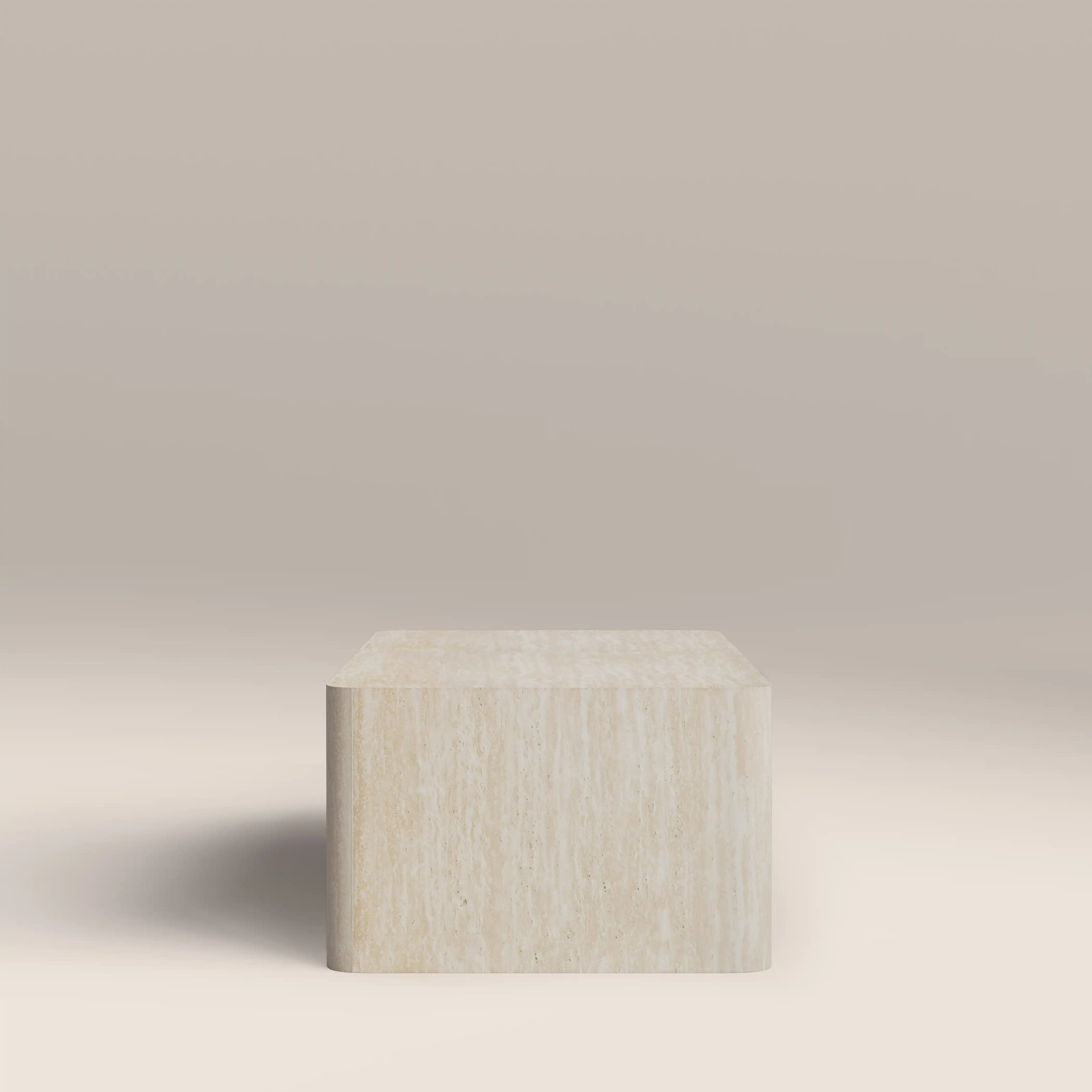 Sabel Rectangle Coffee Table | Natural Travertine Effect - Image 5