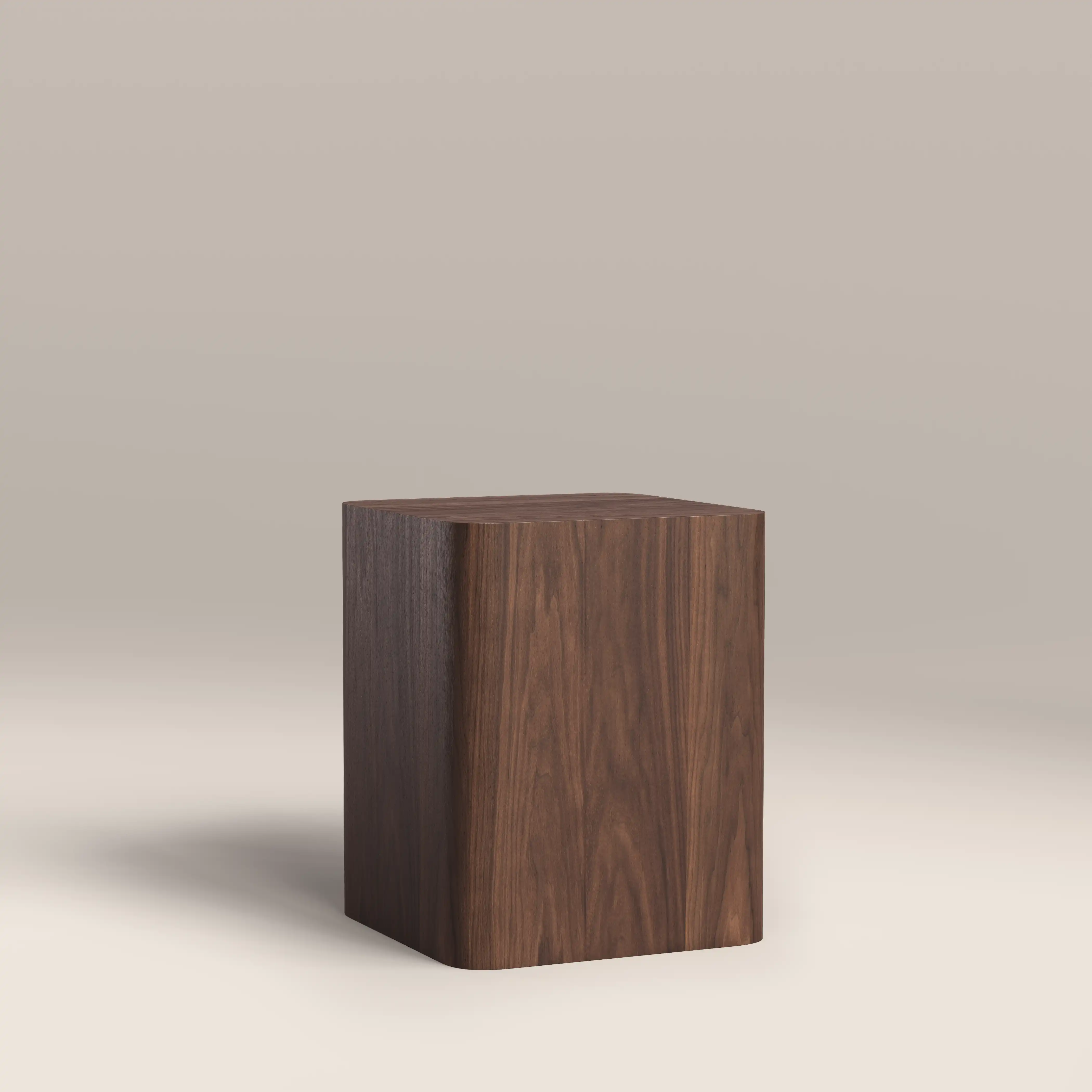 Sabel Square Wooden Side Table | Walnut - Image 2