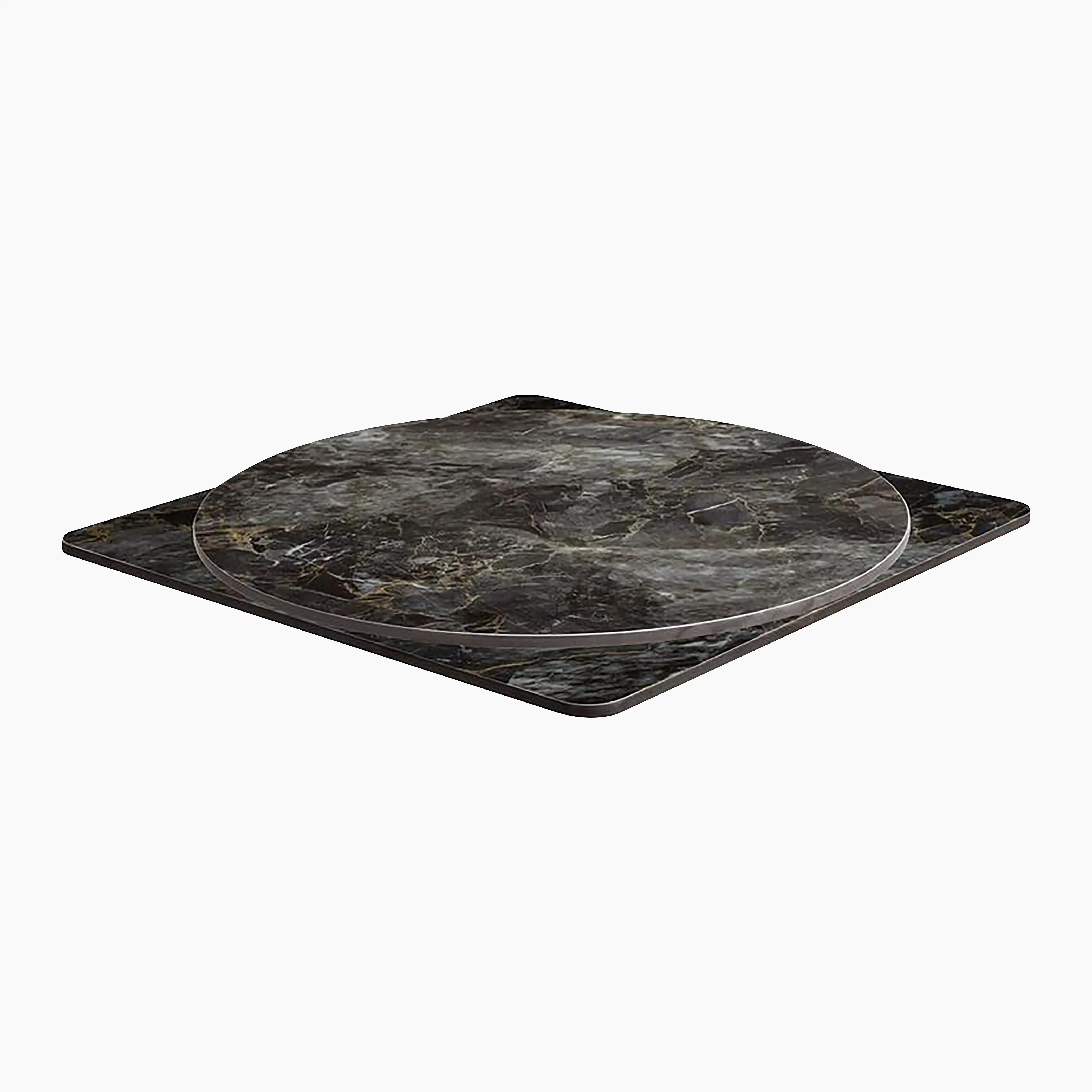 Safia Square Table Top | Black Portoro Marble Effect - Image 4