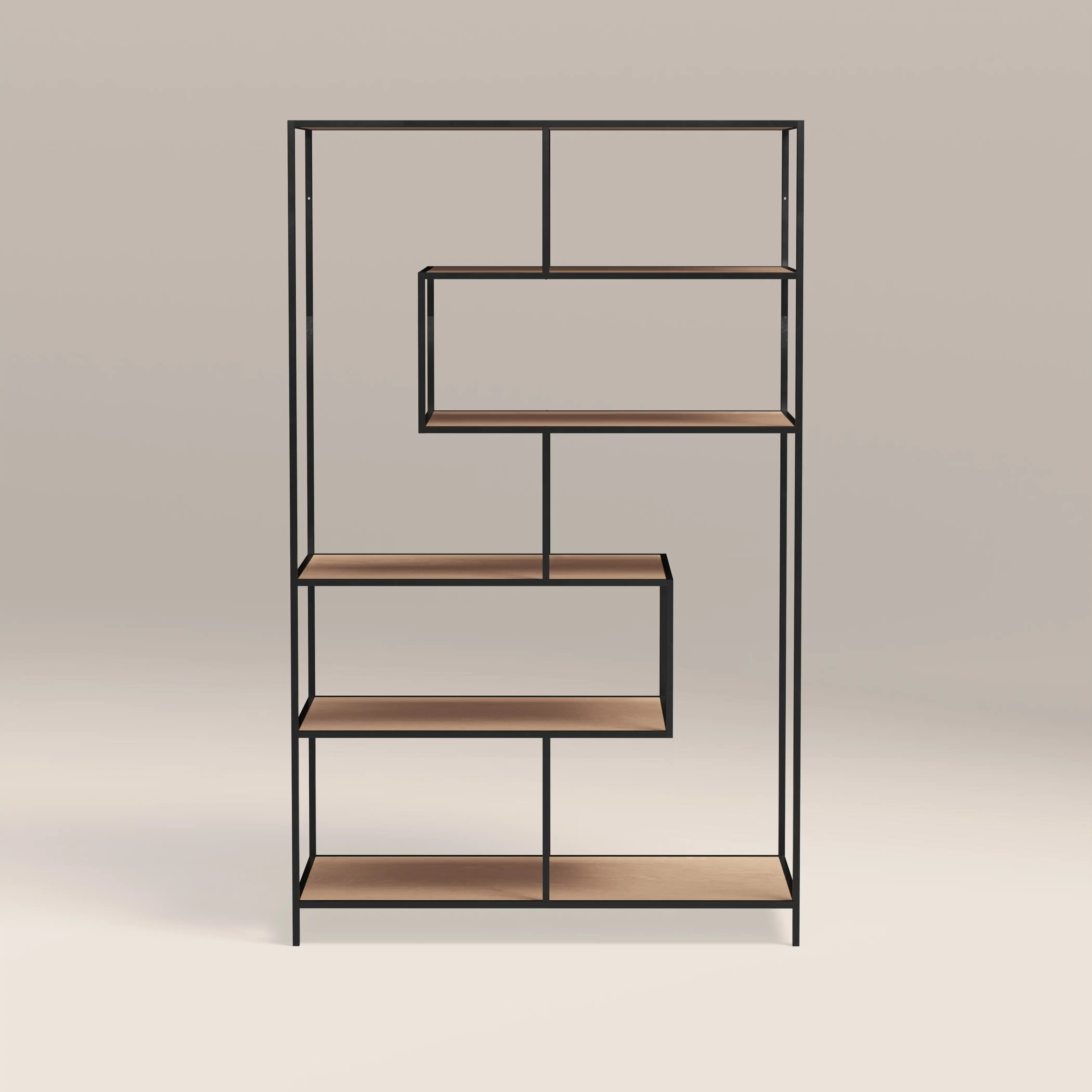 Seaford Large Display Unit | Black & Oak