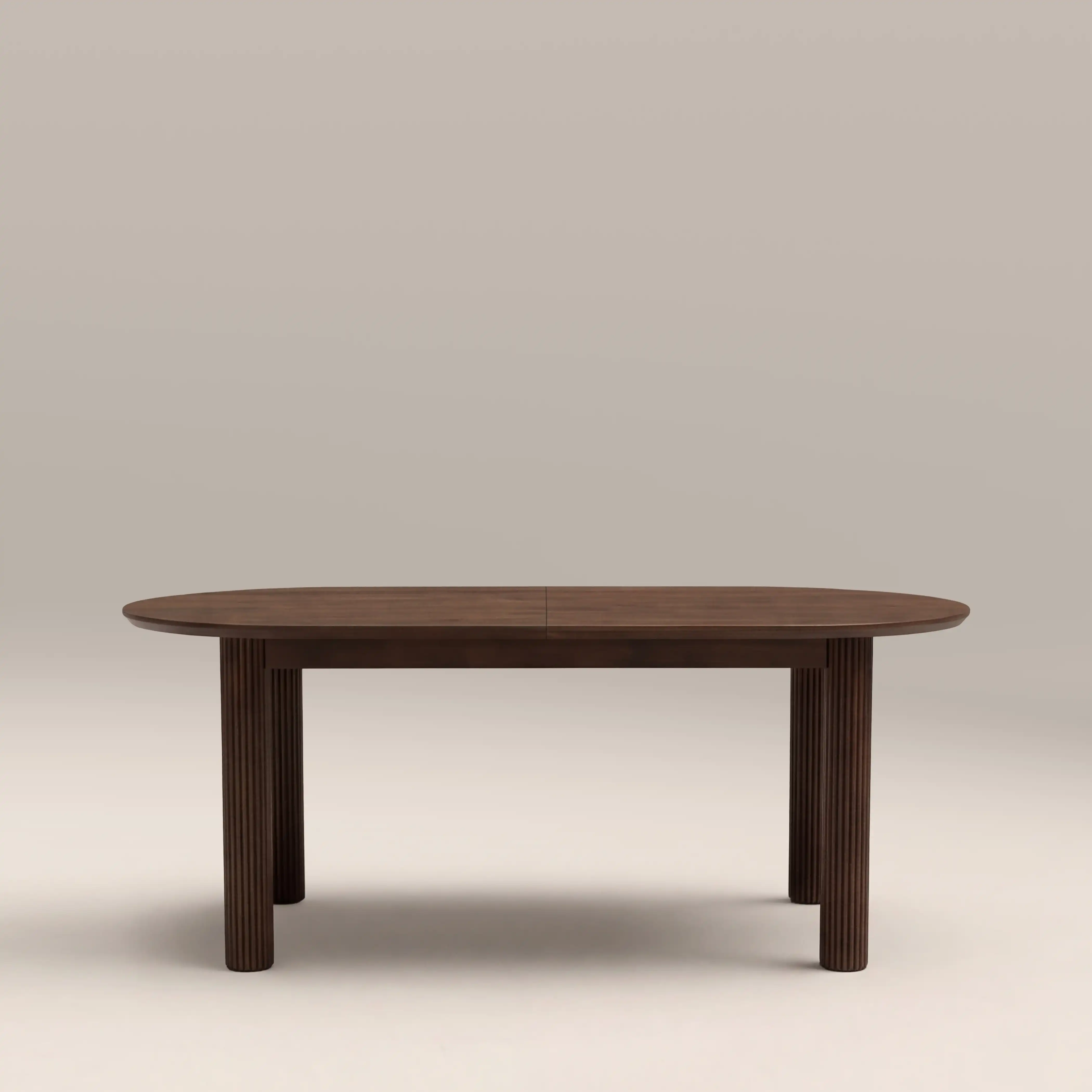 Skylar 6-8 Seat Oval Extendable Wooden Dining Table | Walnut - Image 2