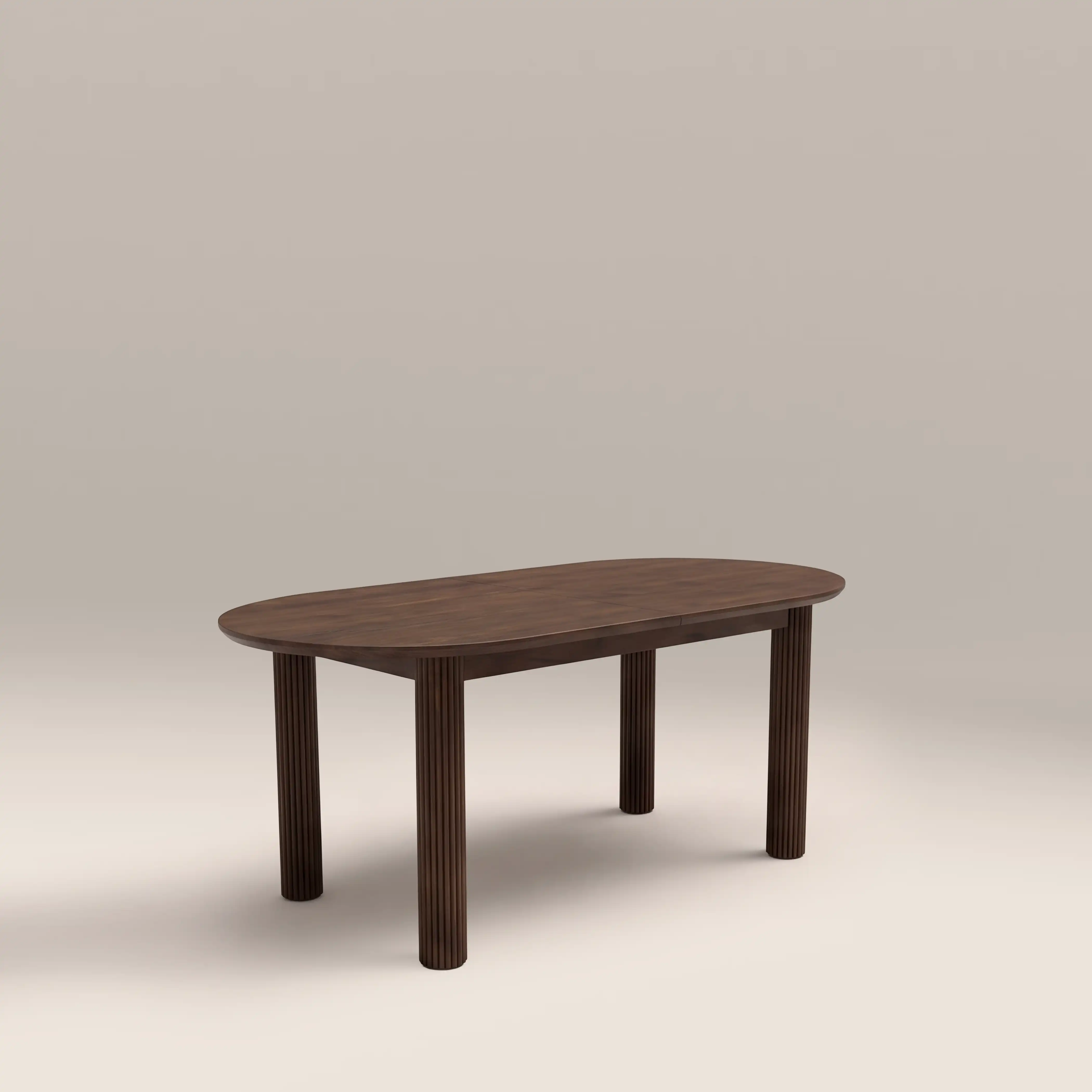 Skylar 6-8 Seat Oval Extendable Wooden Dining Table | Walnut - Image 4