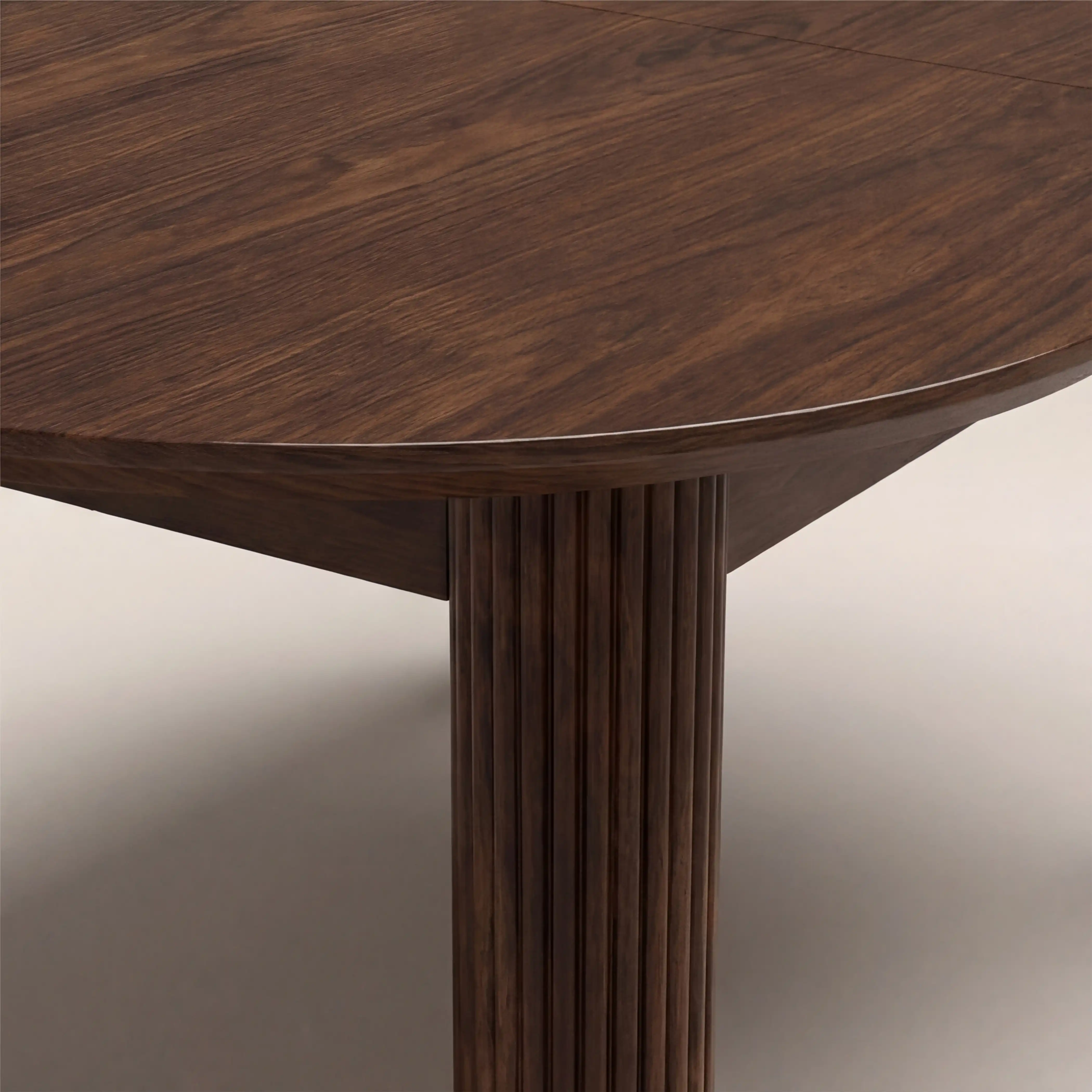 Skylar 6-8 Seat Oval Extendable Wooden Dining Table | Walnut - Image 6