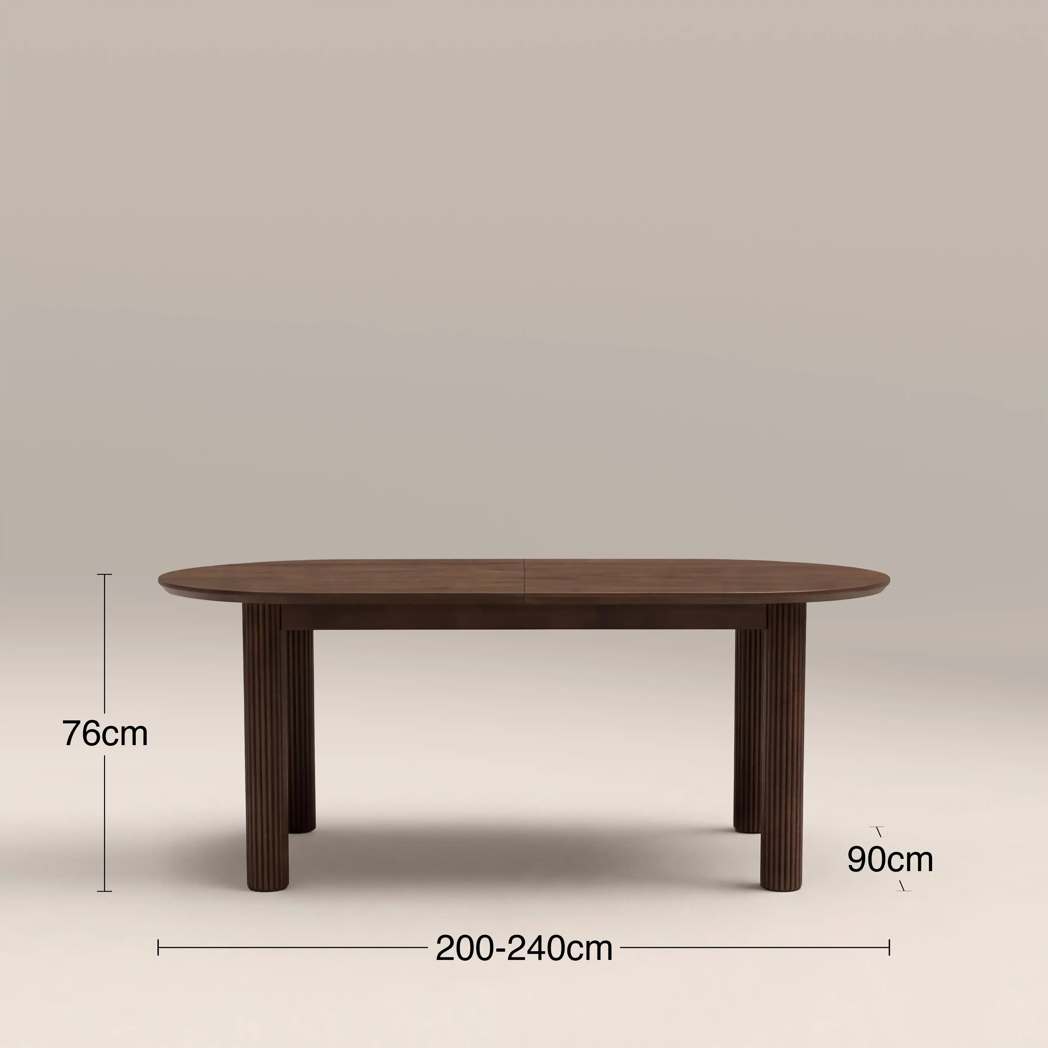 Skylar 6-8 Seat Oval Extendable Wooden Dining Table | Walnut - Image 7