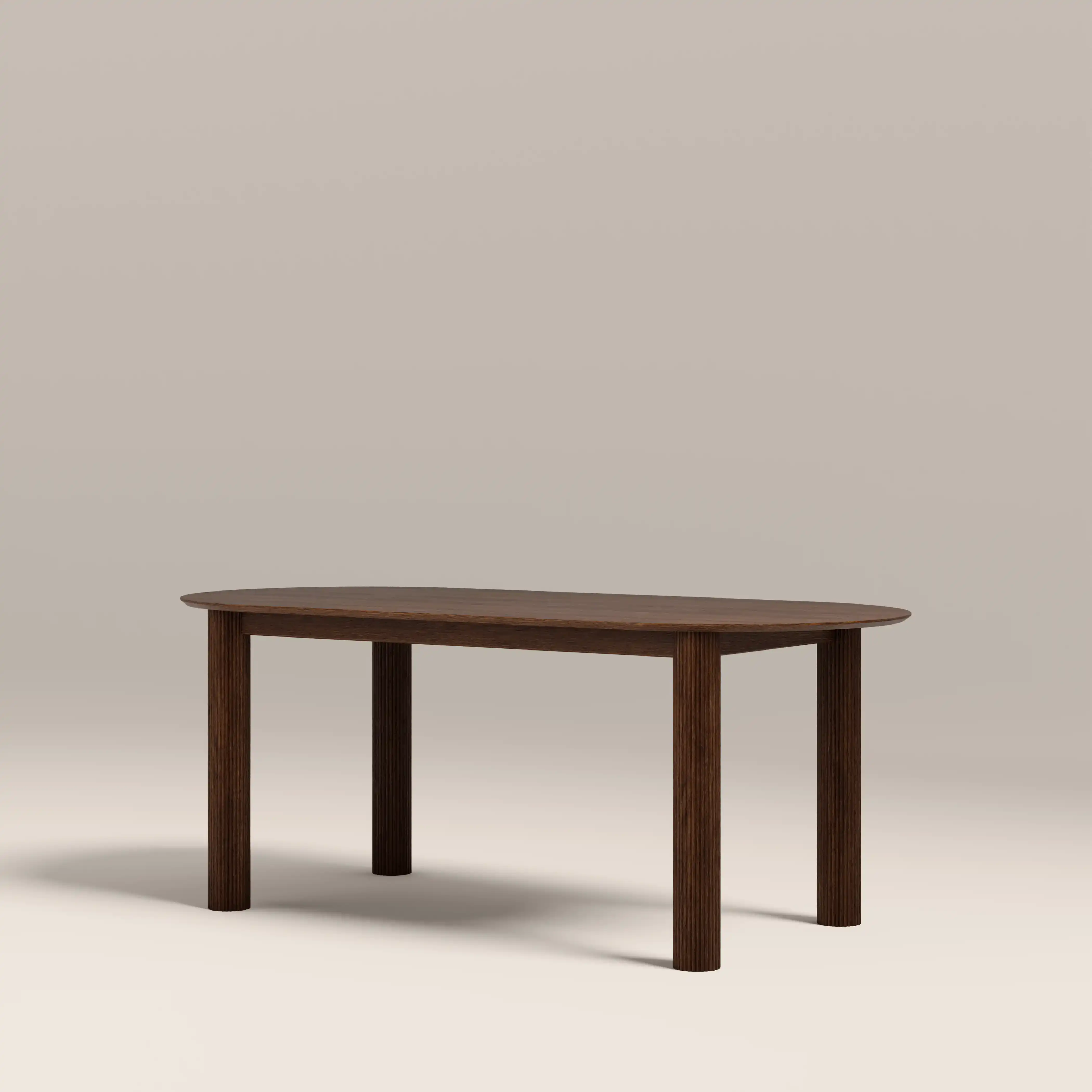 Skylar 6 Seat Oval Wooden Dining Table | Walnut - Image 5