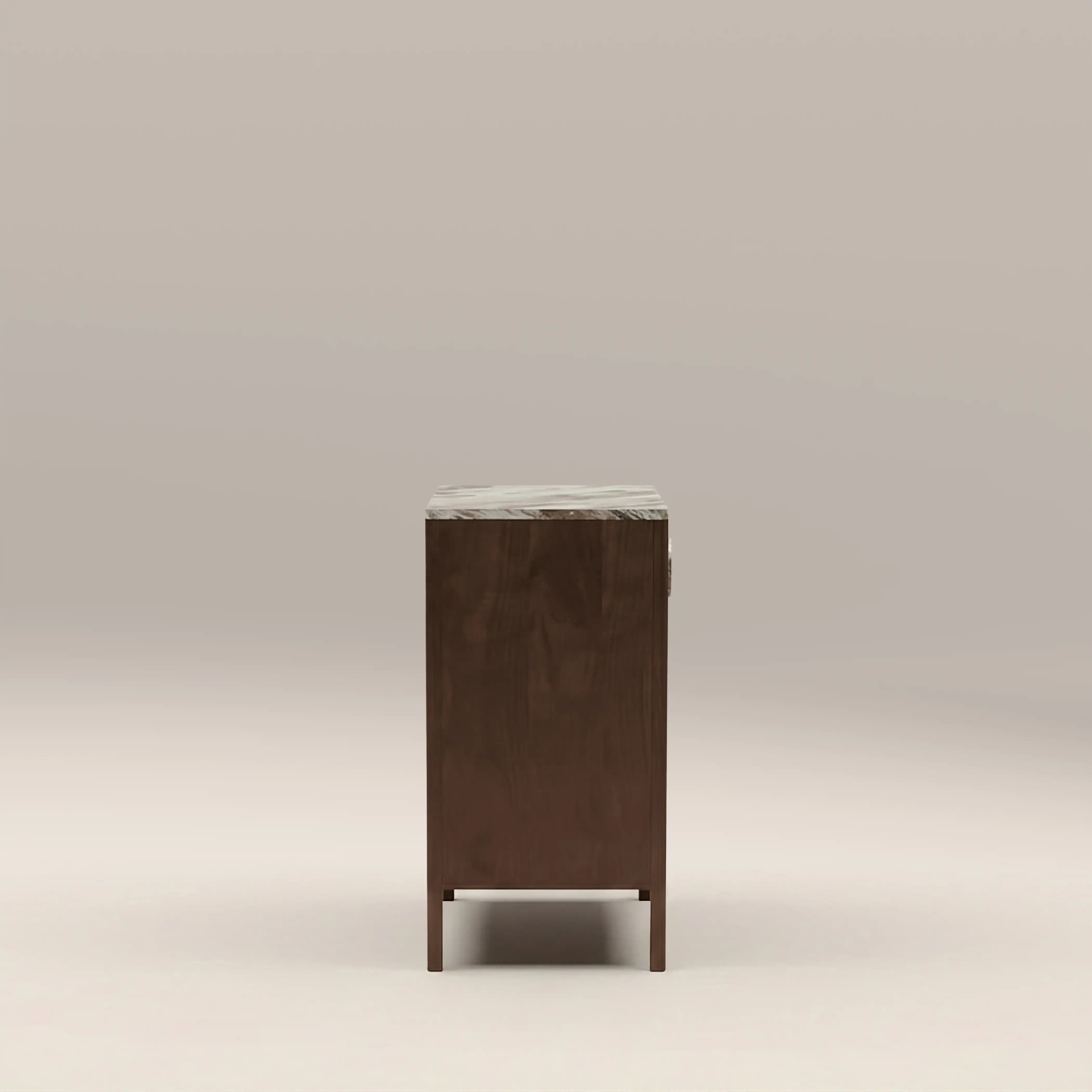 Tana 2 Door Sideboard | French Riviera Honed Marble & Walnut - Image 6