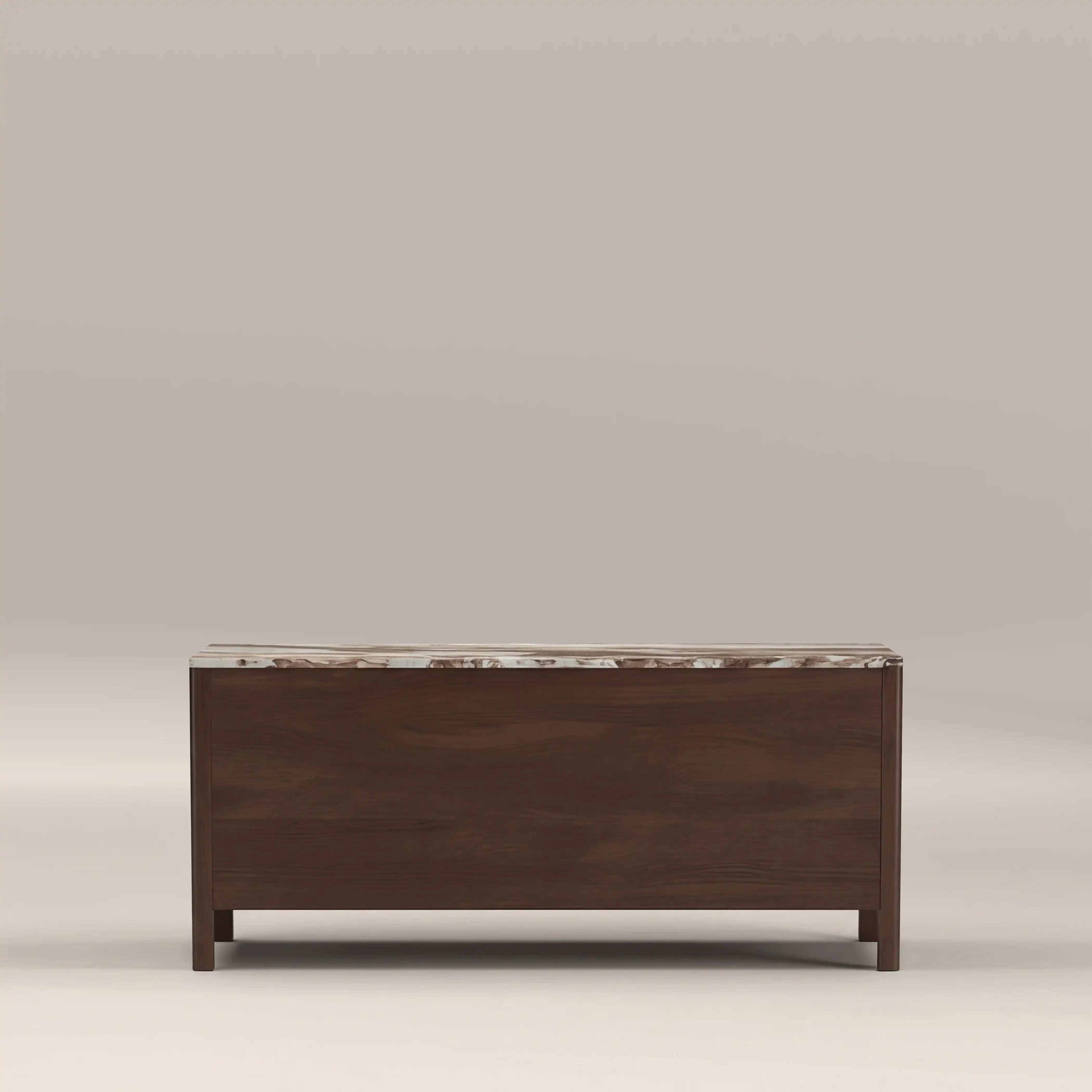 Tana 2 Door TV Stand | French Riviera Honed Marble & Walnut - Image 7