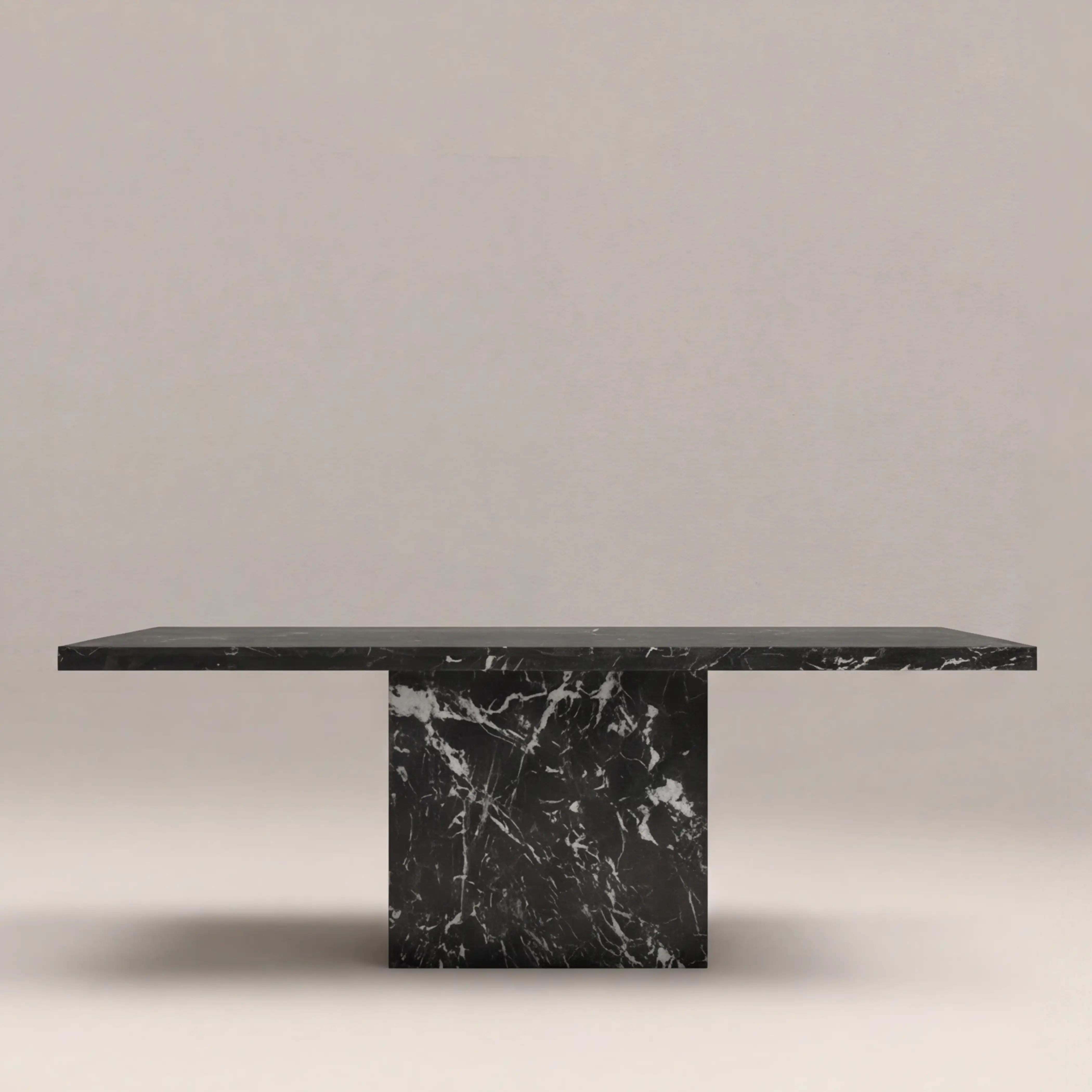 Toulouse 6 Seat Rectangle Dining Table | Onyx Black Marble - Image 2