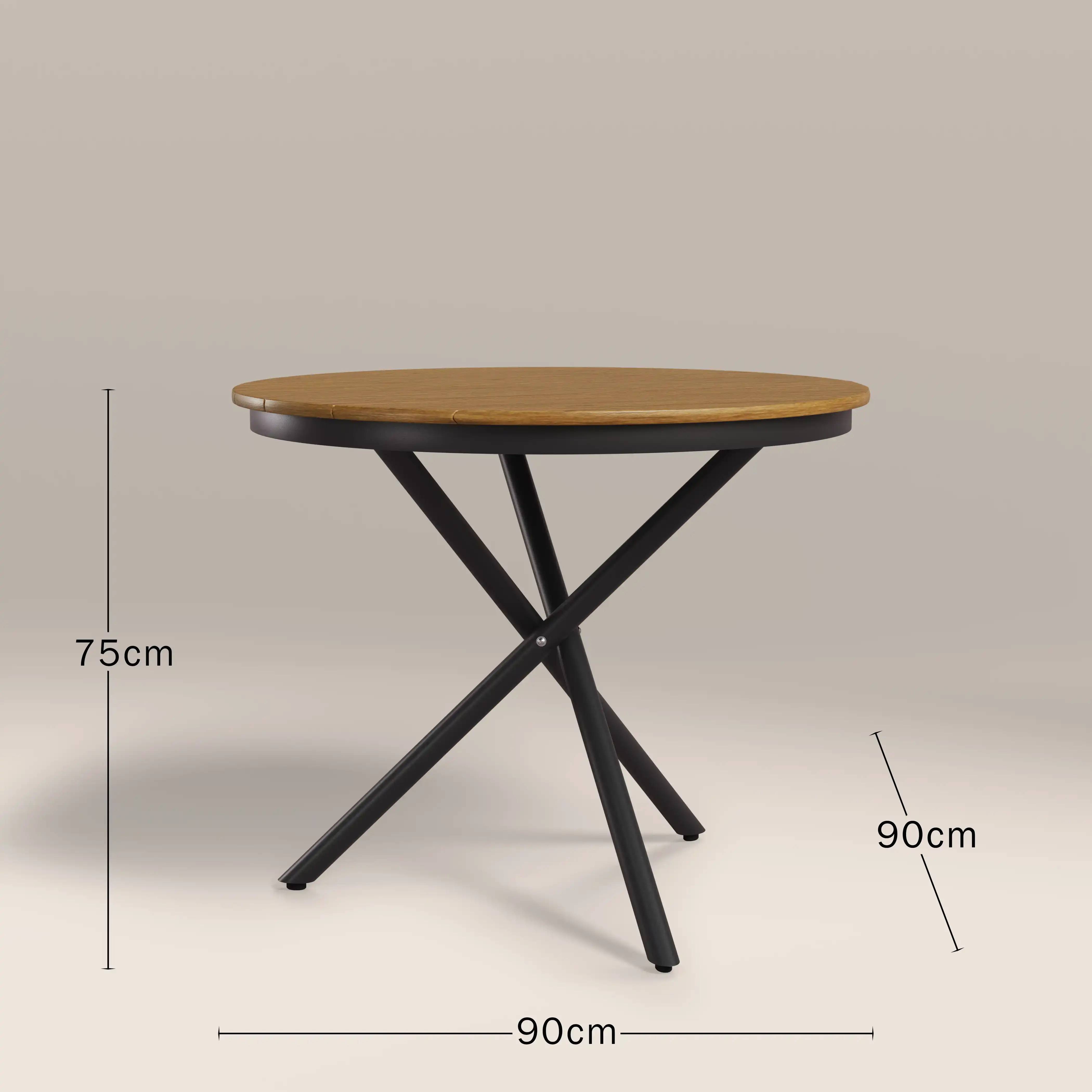 Tullio 2 Seat Garden Bistro Set |  Oak & Olive Green - Image 7