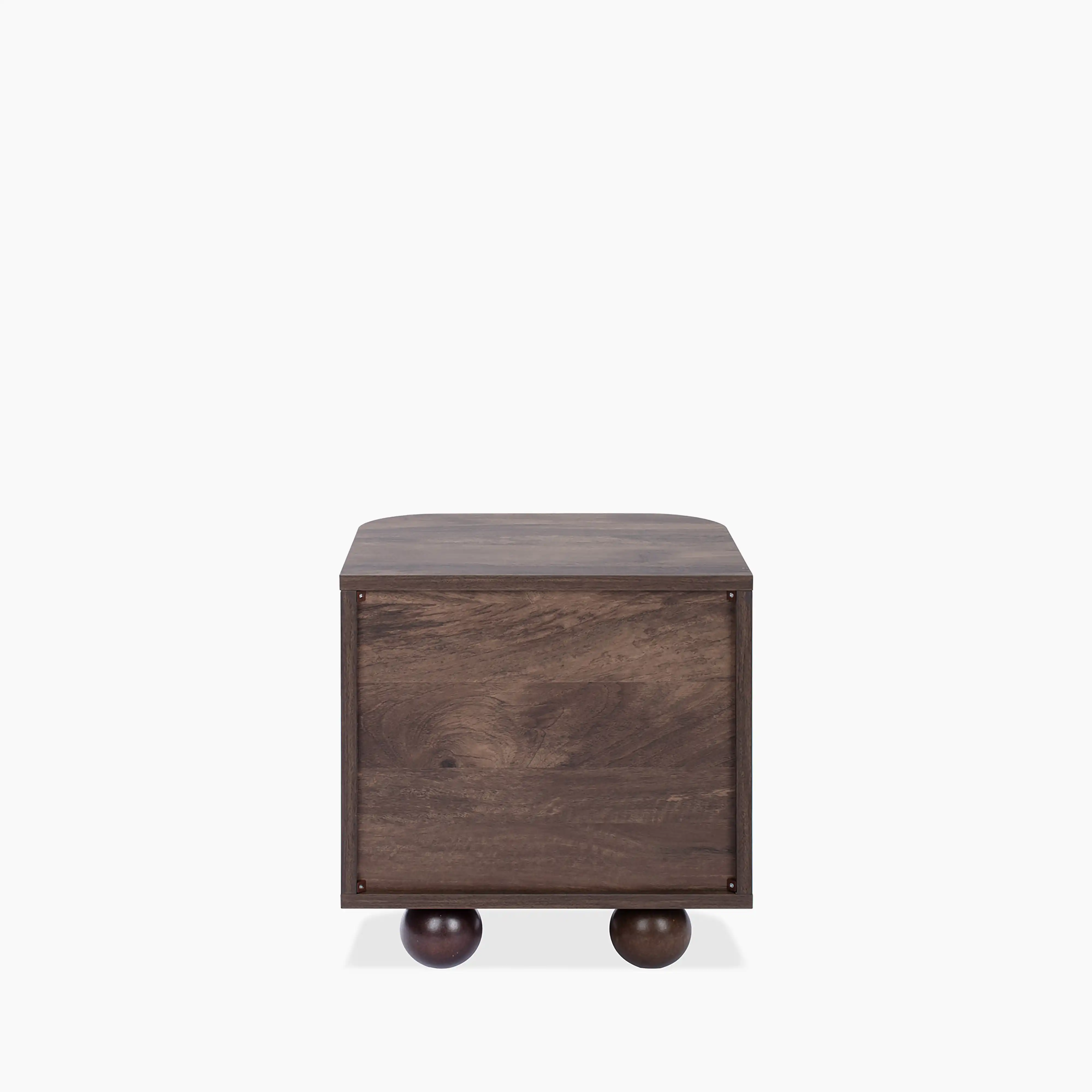Una Square Wooden Side Table | Walnut & Cane - Image 7
